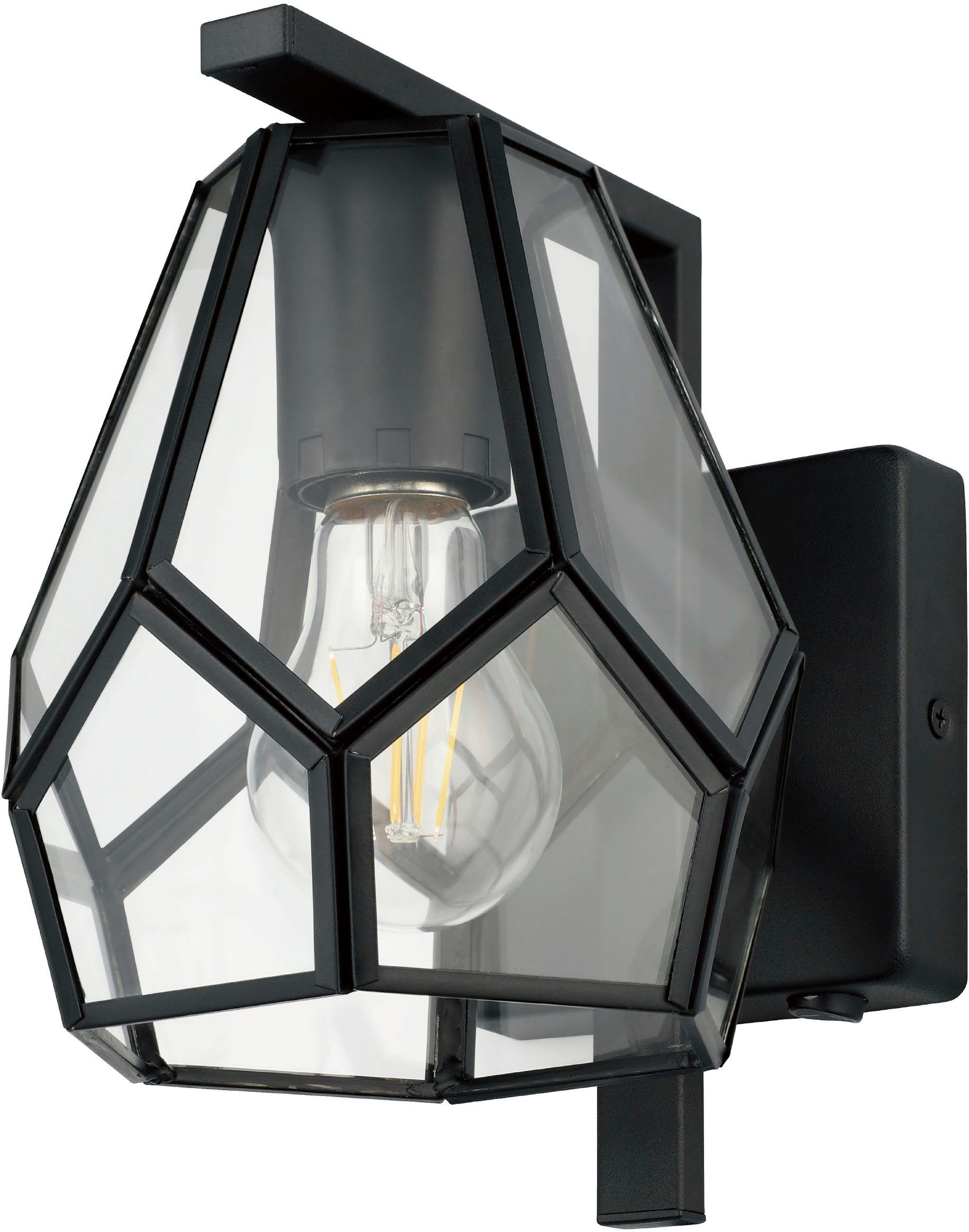 EGLO Deckenleuchte MARDYKE, Leuchtmittel wechselbar, ohne Leuchtmittel, Deckenleuchte in schwarz aus Stahl - exkl. E27 - 40W | Deckenlampen