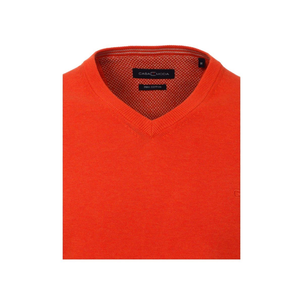 regular Orange V-Ausschnitt-Pullover (1-tlg) orange (450) VENTI CASAMODA