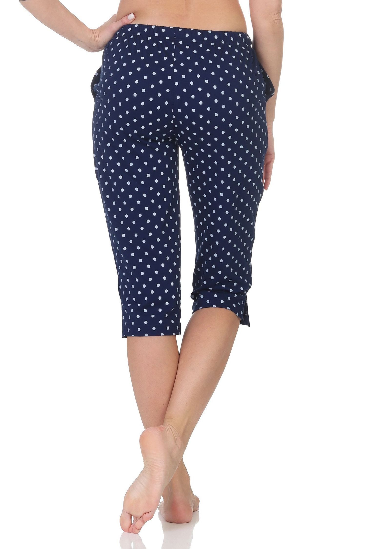 Normann Relaxanzug Damen Schlafanzug Pyjama Capri-Hose 3/4-lang - perfekt zu kombinieren – Bild 4 von 5