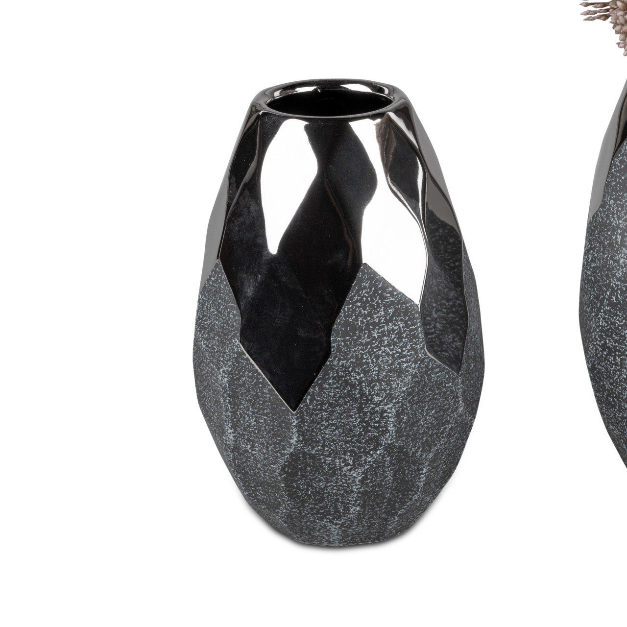 Grau Anthrazit, Keramik formano H:17cm Dekovase D:11cm