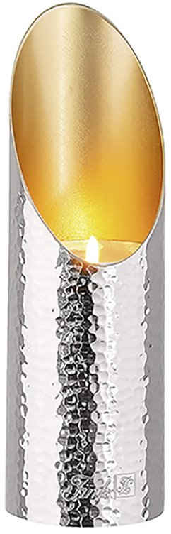 Fink Teelichthalter FIRAT, Kerzenhalter, mit besonderem Lichteffekt, aus Metall, vernickelt