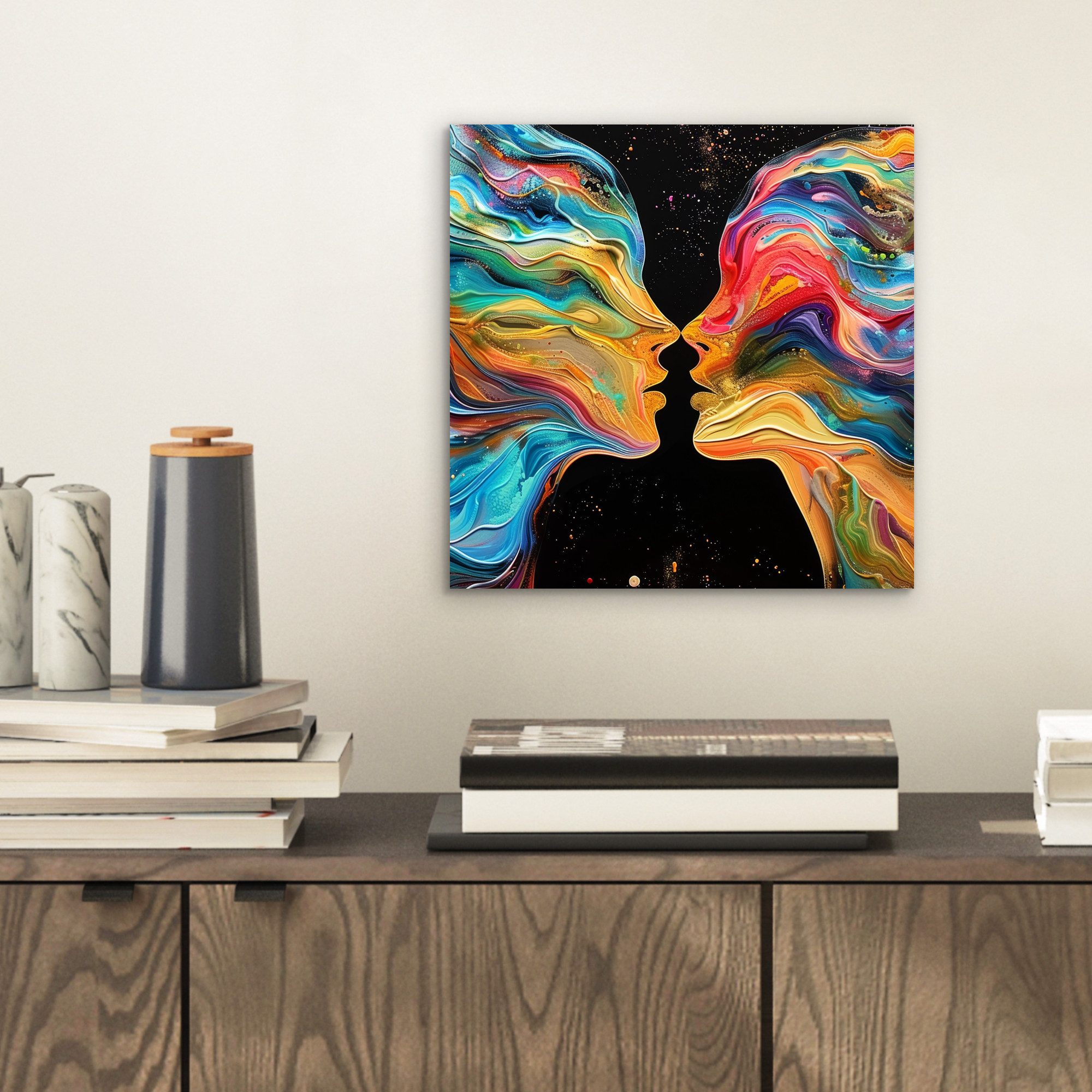 MuchoWow Metallbild Kunst - Bunt - günstig online kaufen