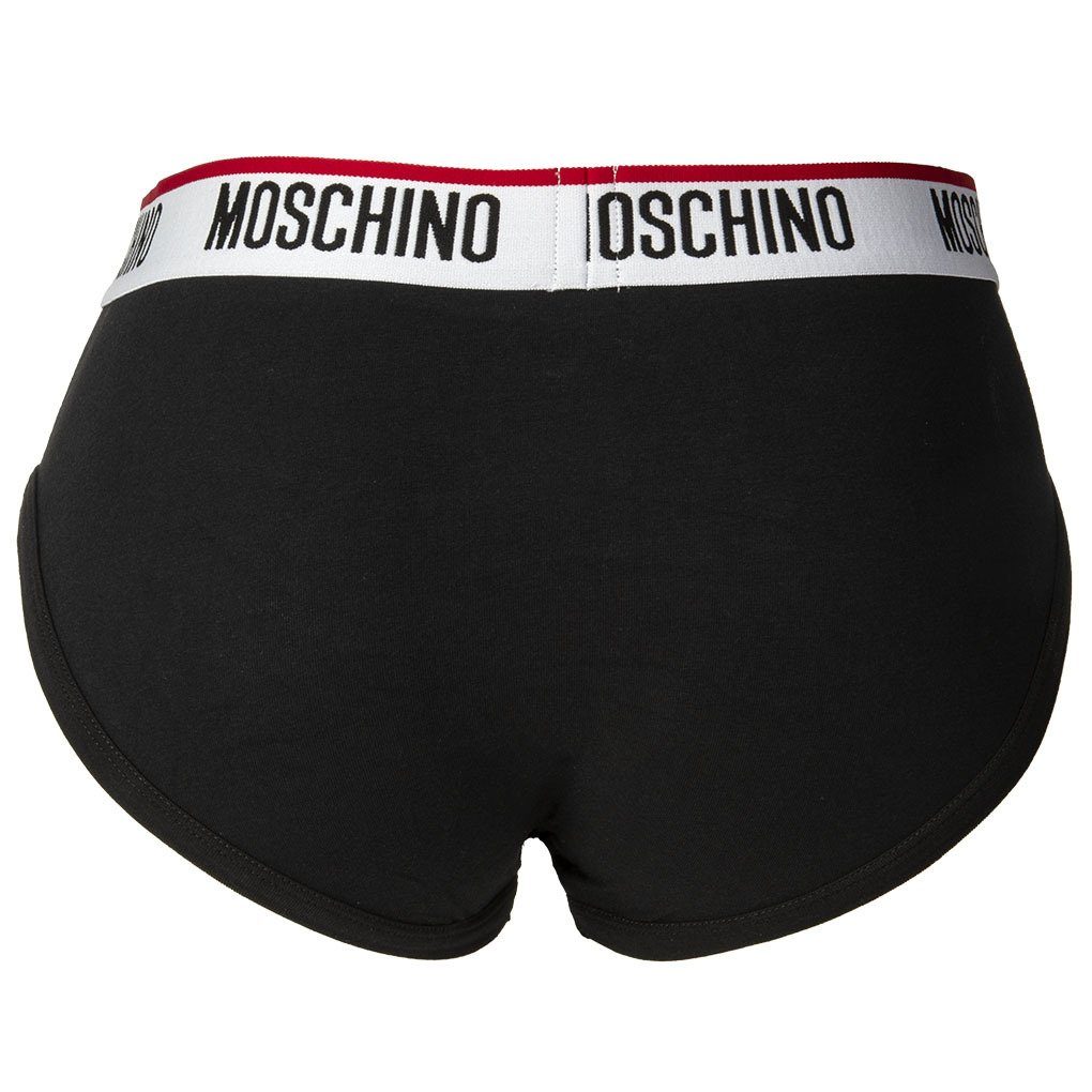 Unterhose, Moschino Briefs, Slips - Schwarz Slip 3er Cotton Pack Herren