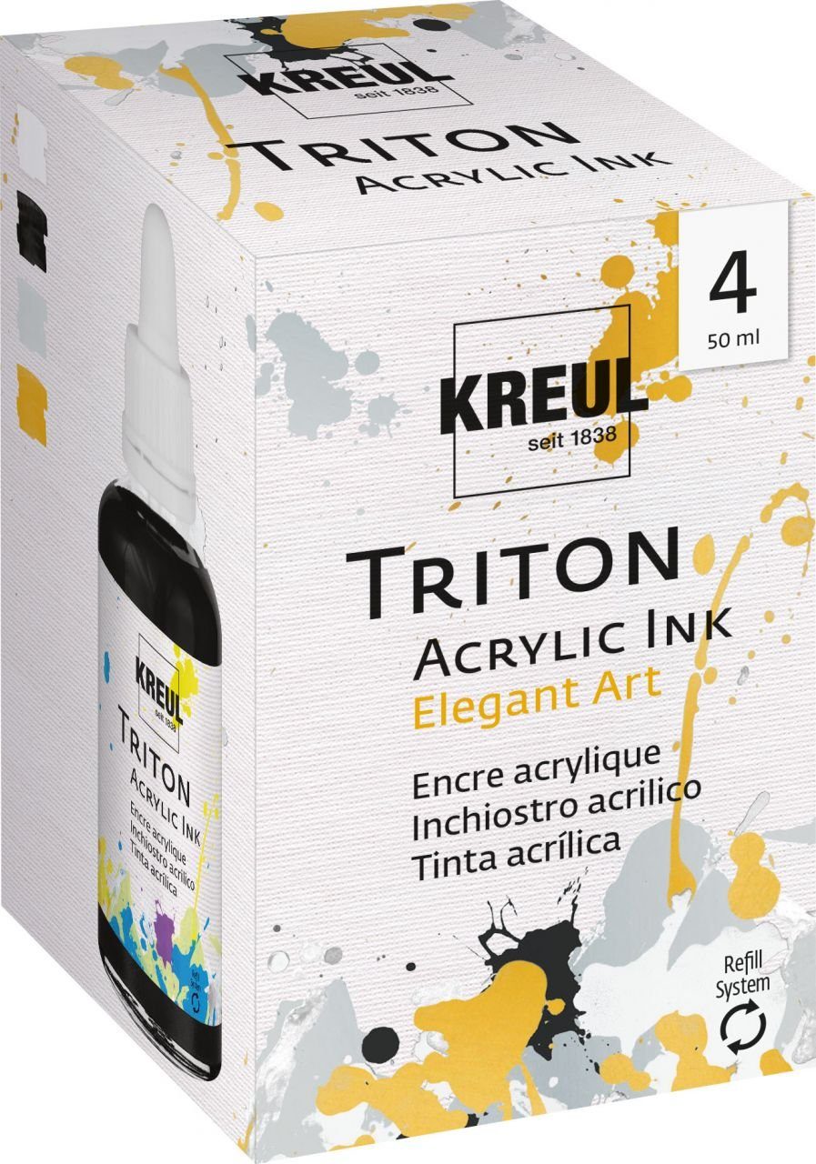 Kreul Künstlerstift Kreul Triton Acrylic Ink 50 ml 4er Set Elegant Art