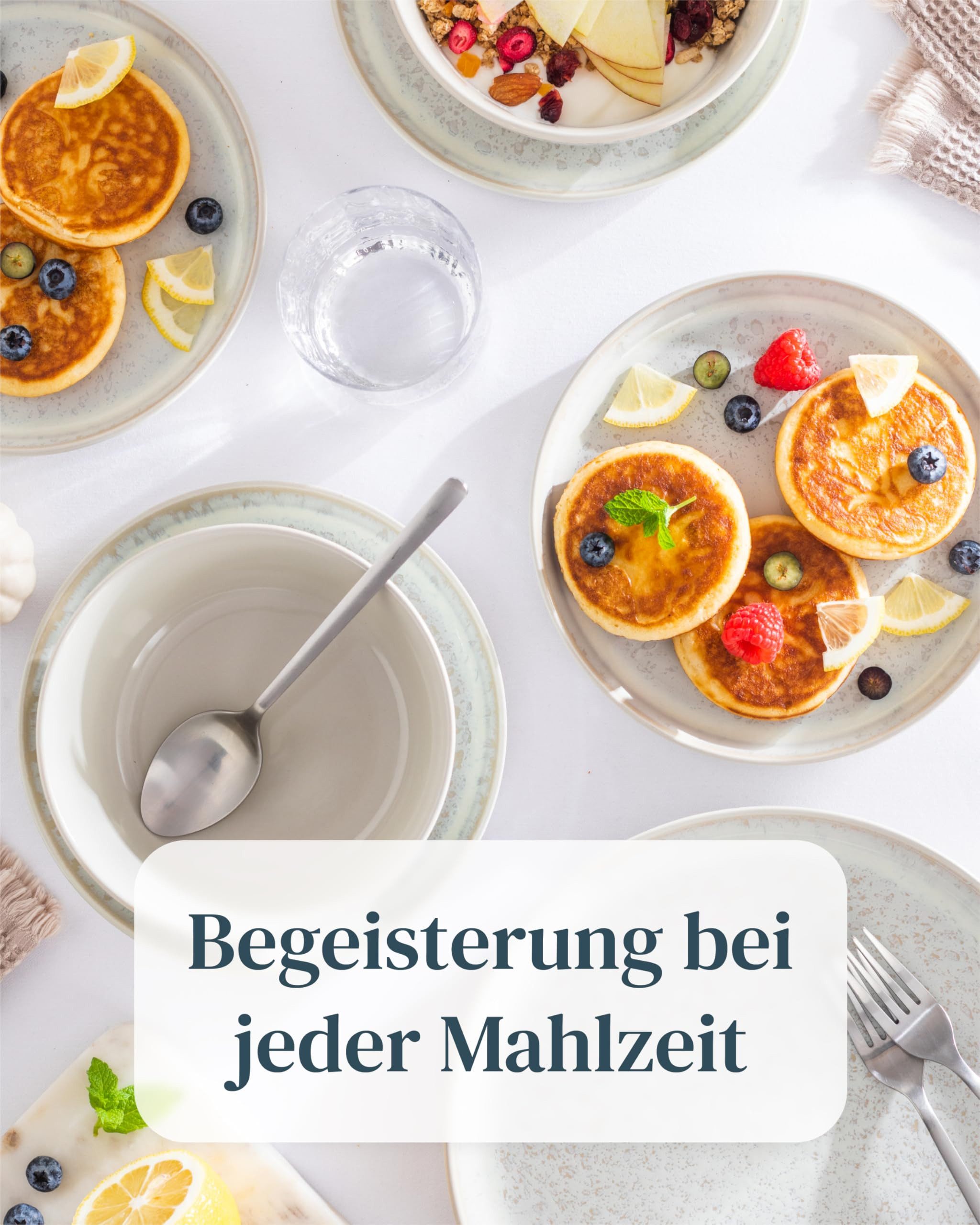 PURE LIVING INTERIOR DESIGN Geschirr-Set Ibiza Becher, 6er-Set, 350 ml, Beige, Steingut (6-tlg), 6 Personen, Steingut – Bild 4 von 5