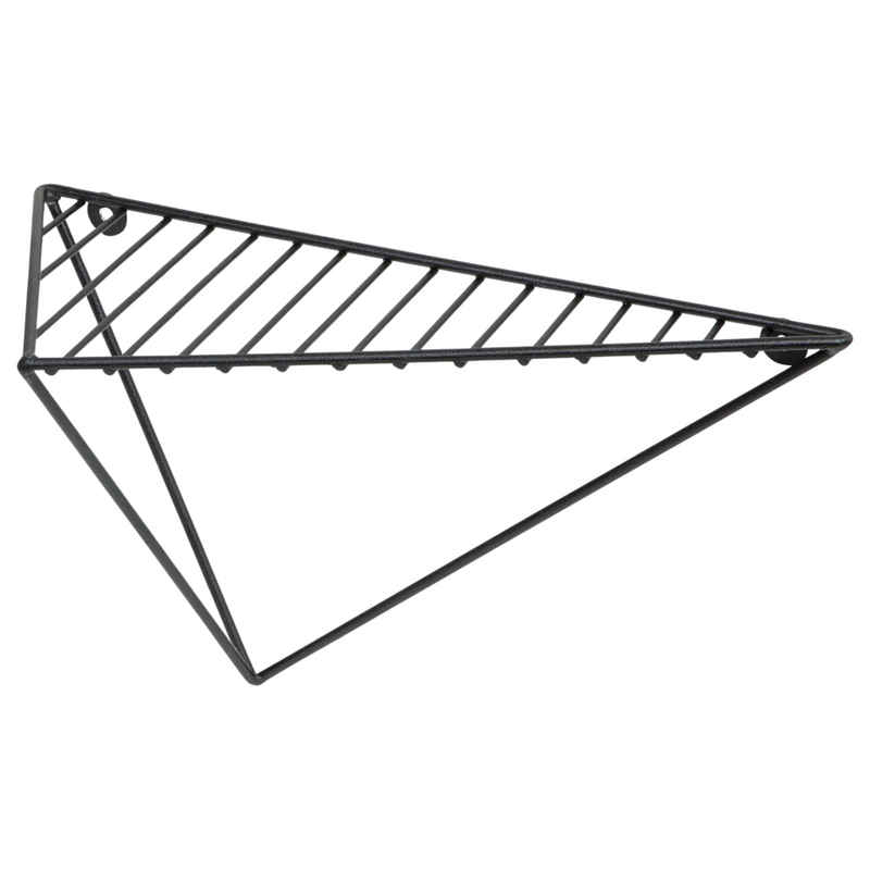 Duraline Deko-Wandregal Dreieckiges Metallregal, asymmetrisch, Dekoregal, beschichtet, matteschwarze Oberfläche