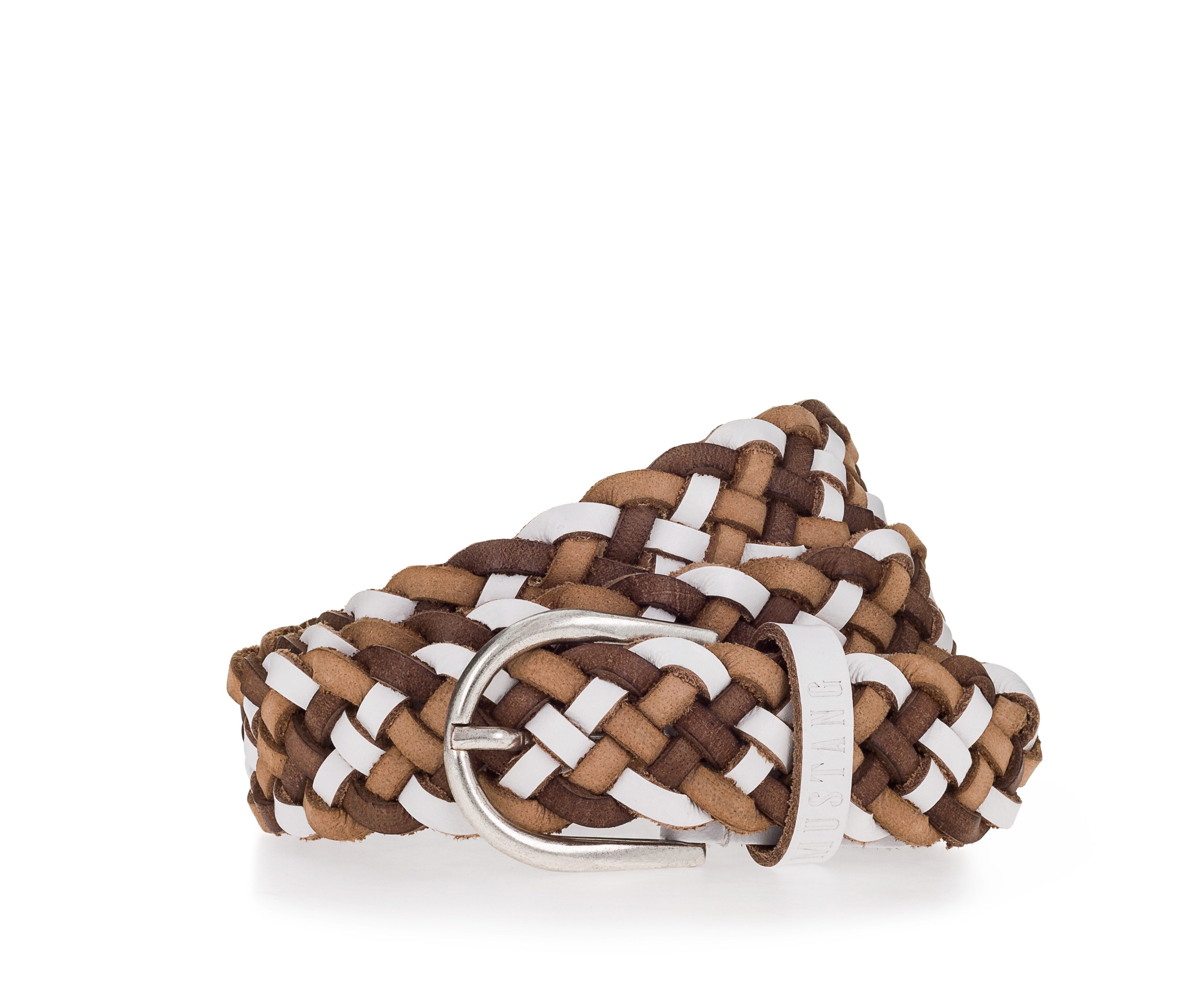 MUSTANG Flechtgürtel (1-St) Mit Hingucker-Flechtoptik, 3 cm günstig online kaufen