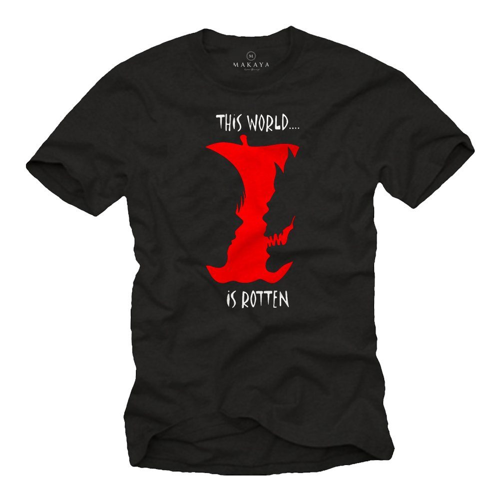 T-Shirt Shinigami Note Ainme Comic Rotten Death Motiv Jungen Männer