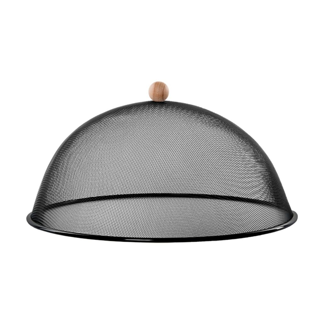 esschert design Fliegenhaube, Edelstahl Fliegenhaube mit Holzknauf, Ø43 cm Тарелкиhaube schwarz