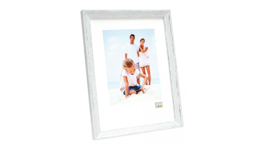 Deknudt Bilderrahmen S46DF1 15x20 weiß silberne Kante