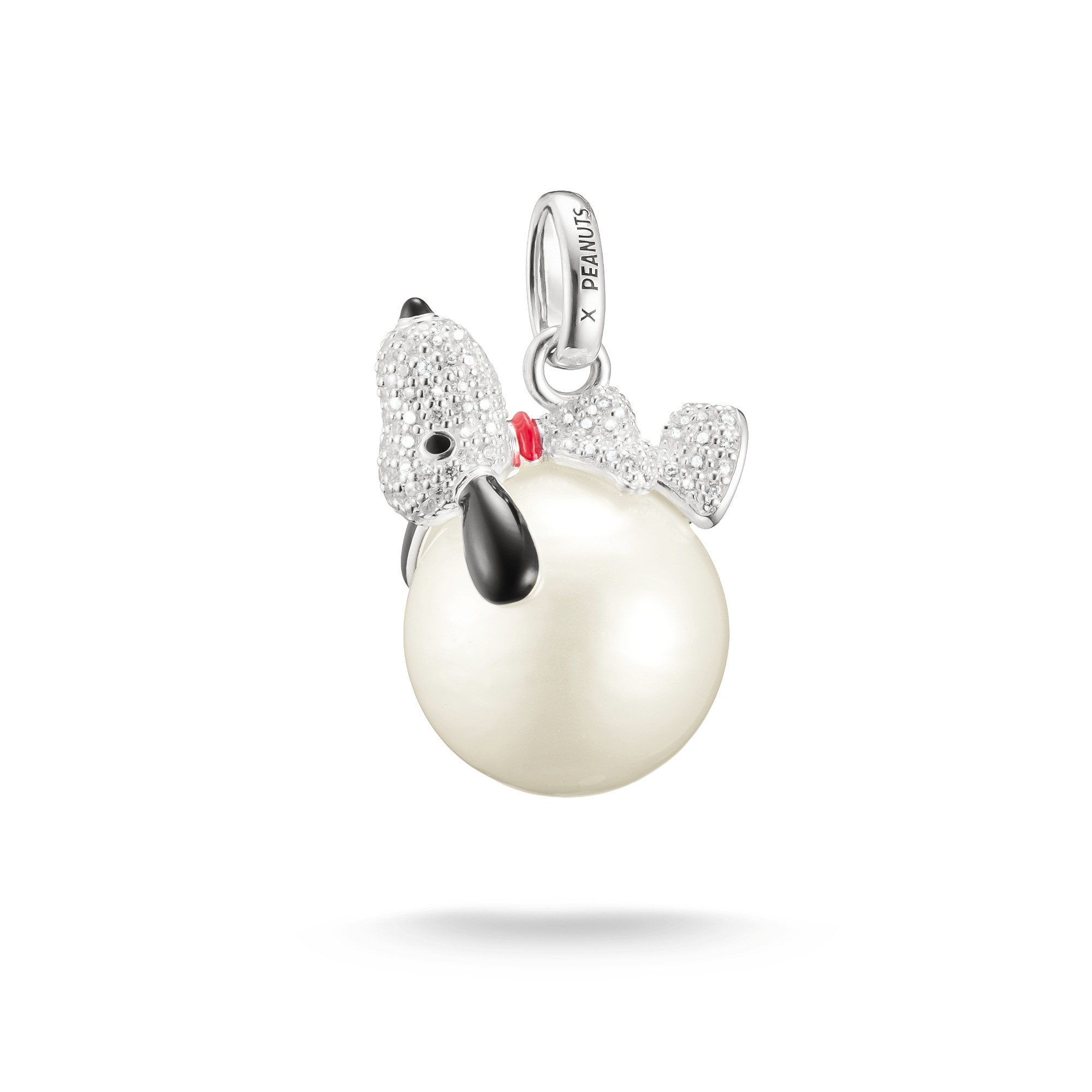 THOMAS SABO Кулоны THOMAS SABO x Peanuts Anhänger Snoopy auf Schneeball, mit Zirkonia (synth) und Perle (imitiert)