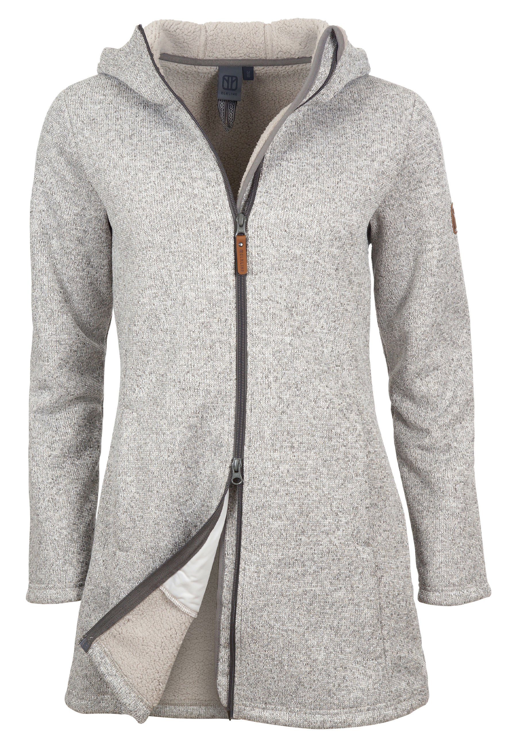 Elkline Fleecejacke Morning Dew wärmend winddicht wasserabweisend mit Kapuze