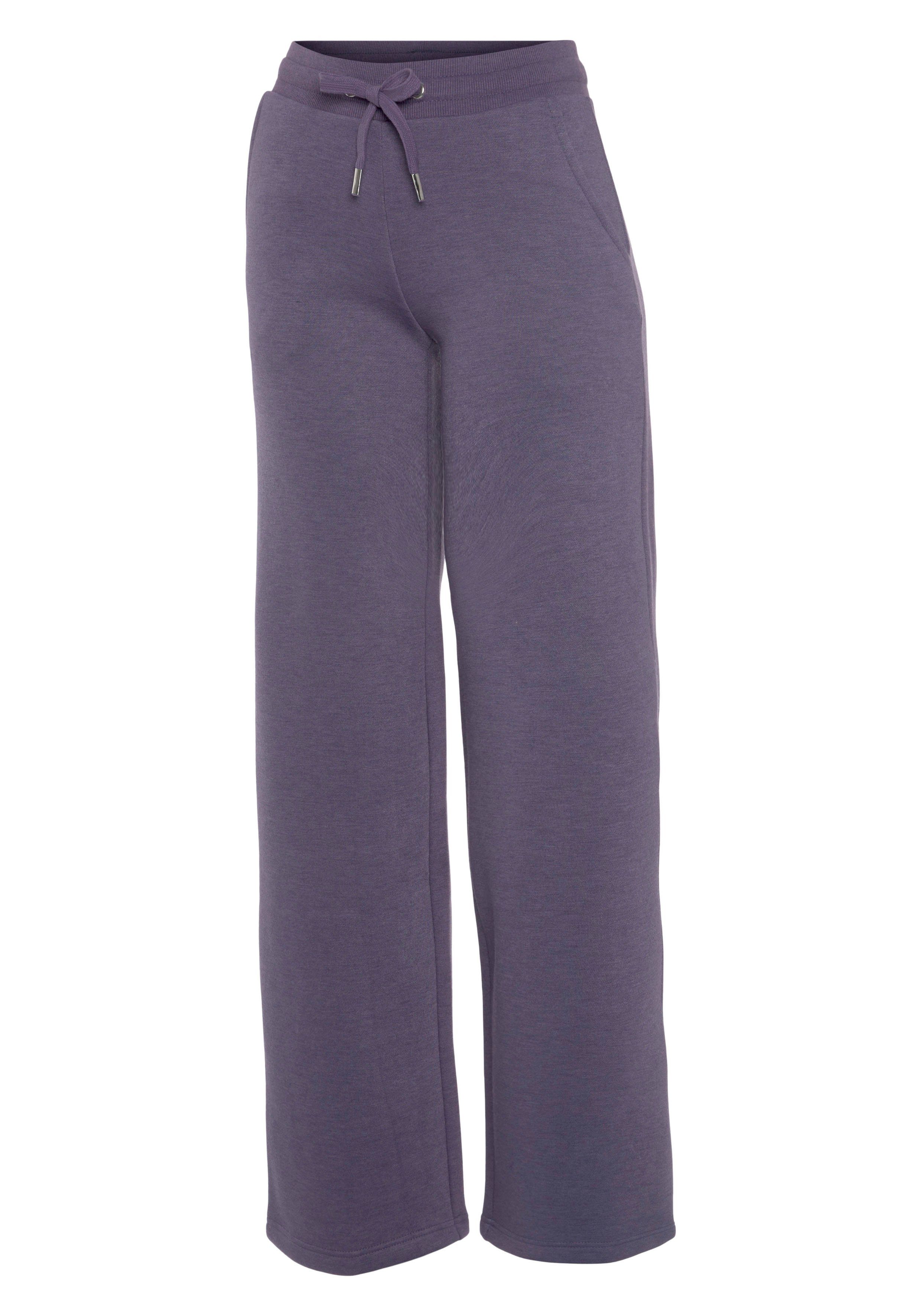 Vivance weitem aus und Relaxhose lavendel mit Sweatqualität ultraweicher Bein -Loungehose