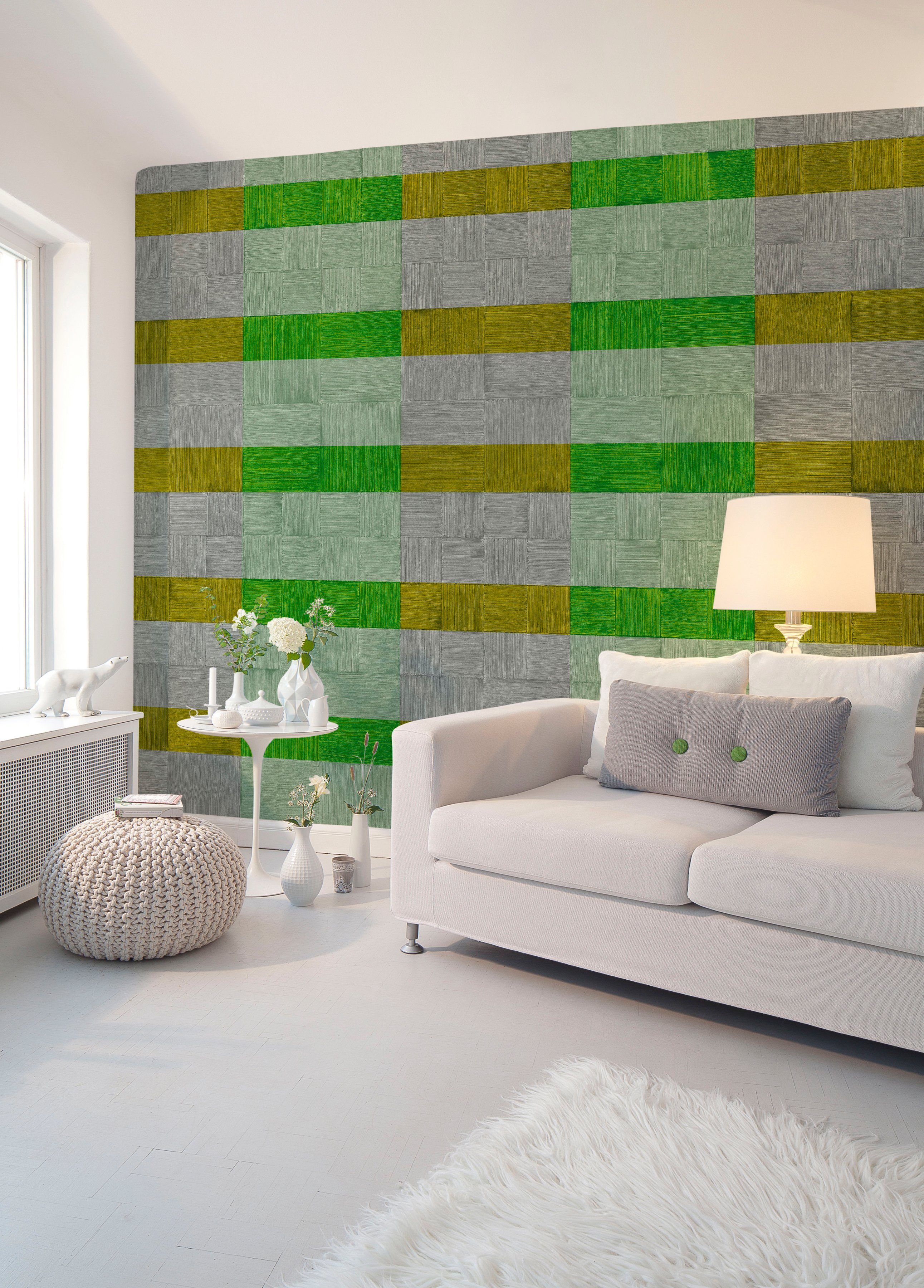Architects Paper Fototapete Atelier 47 Plaster Art 3, glatt, Holz, (4 St), Vlies, Wand, Schräge, Decke