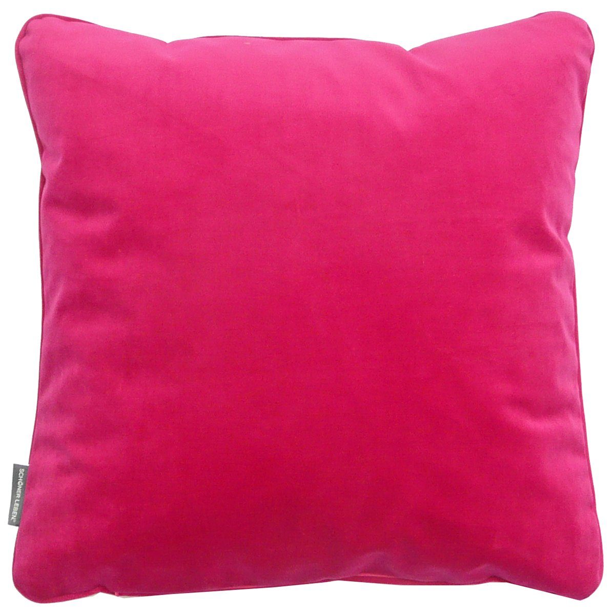 SCHÖNER LEBEN. Декоративные подушки Samtkissen Keder und Federfüllung pink 50x50cm