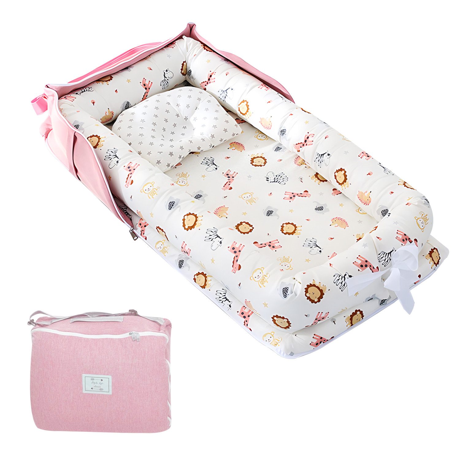 Kuschelnest Kuschelnest Bettnestchen Babylounge Babykokon Handtaschendesign