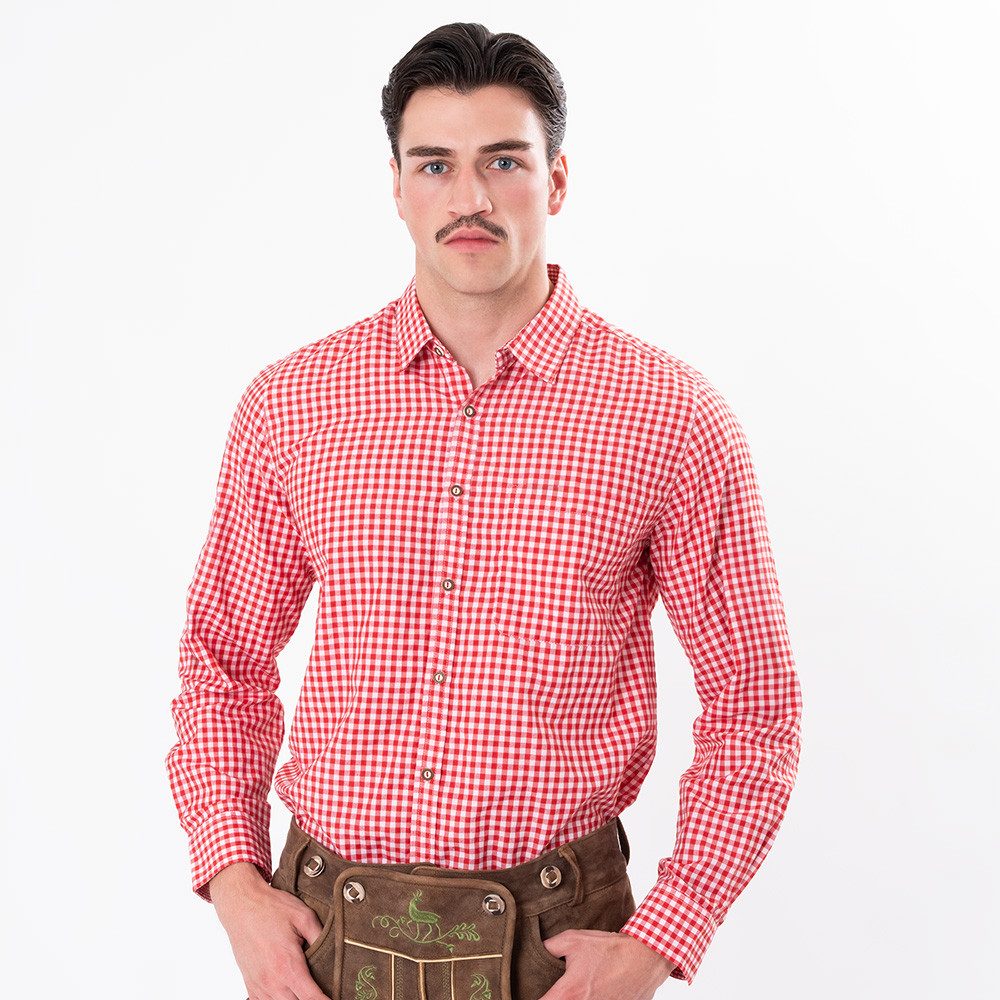 HerzSticht Trachtenhemd Herren kariertes Trachtenhemd (Modell: Hocheck) – Bild 3 von 5