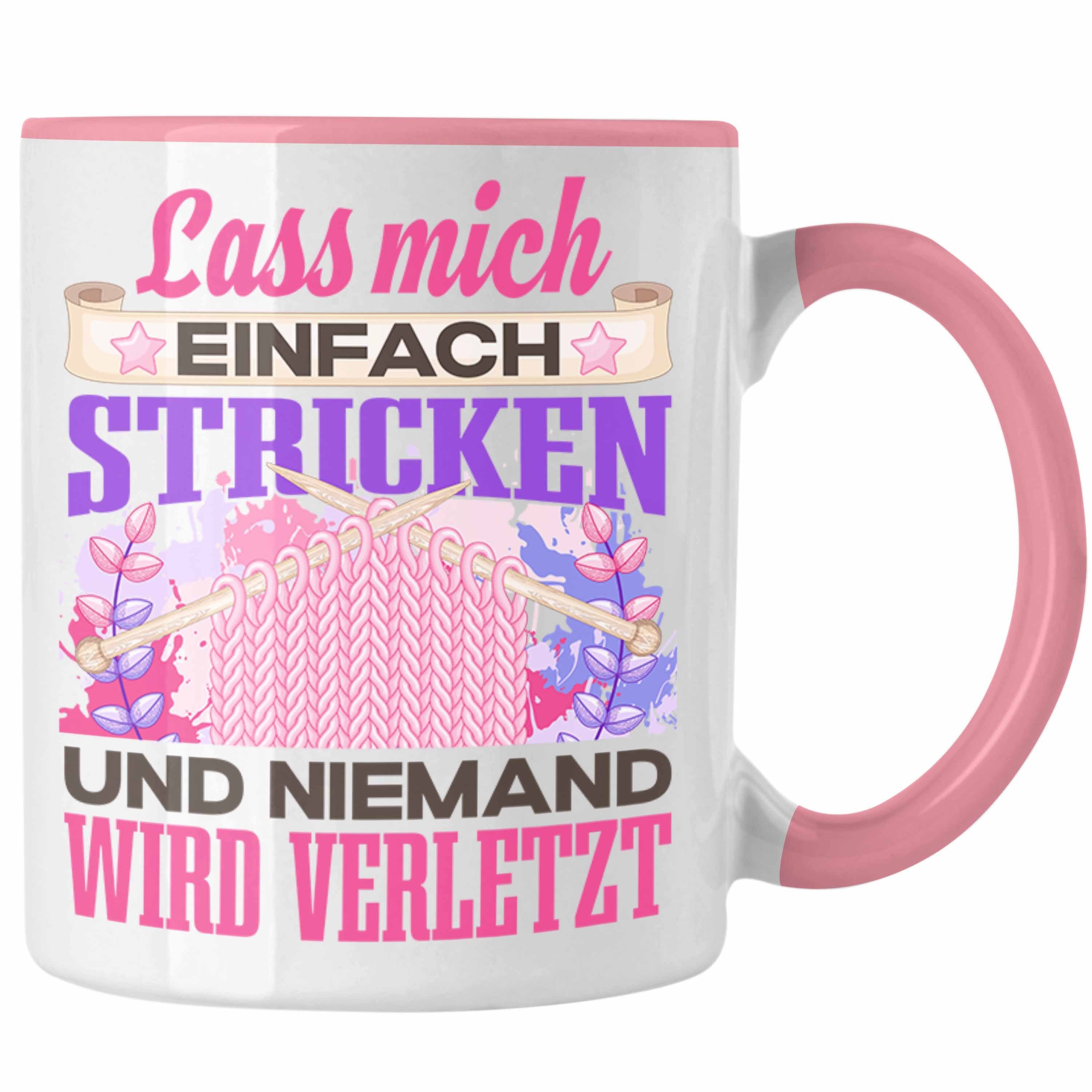 Trendation Tasse Trendation - Stricken Tasse Geschenk Spruch Häckeln Geschenkidee Lass
