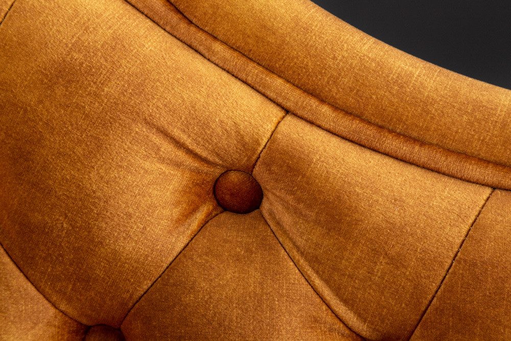 riess-ambiente Recamiere CHESTERFIELD 170cm senfgelb, Einzelartikel 1 Teile, Wohnzimmer · Samt · Design