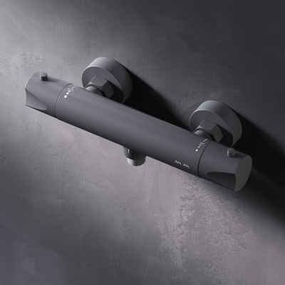 AM.PM Brausethermostat Duscharmaturen Duschthermostat (Mischbatterie mit Thermostat) mit Antikalk-System leistet einen Verbrühschutz bei 38°C,rostbeständig