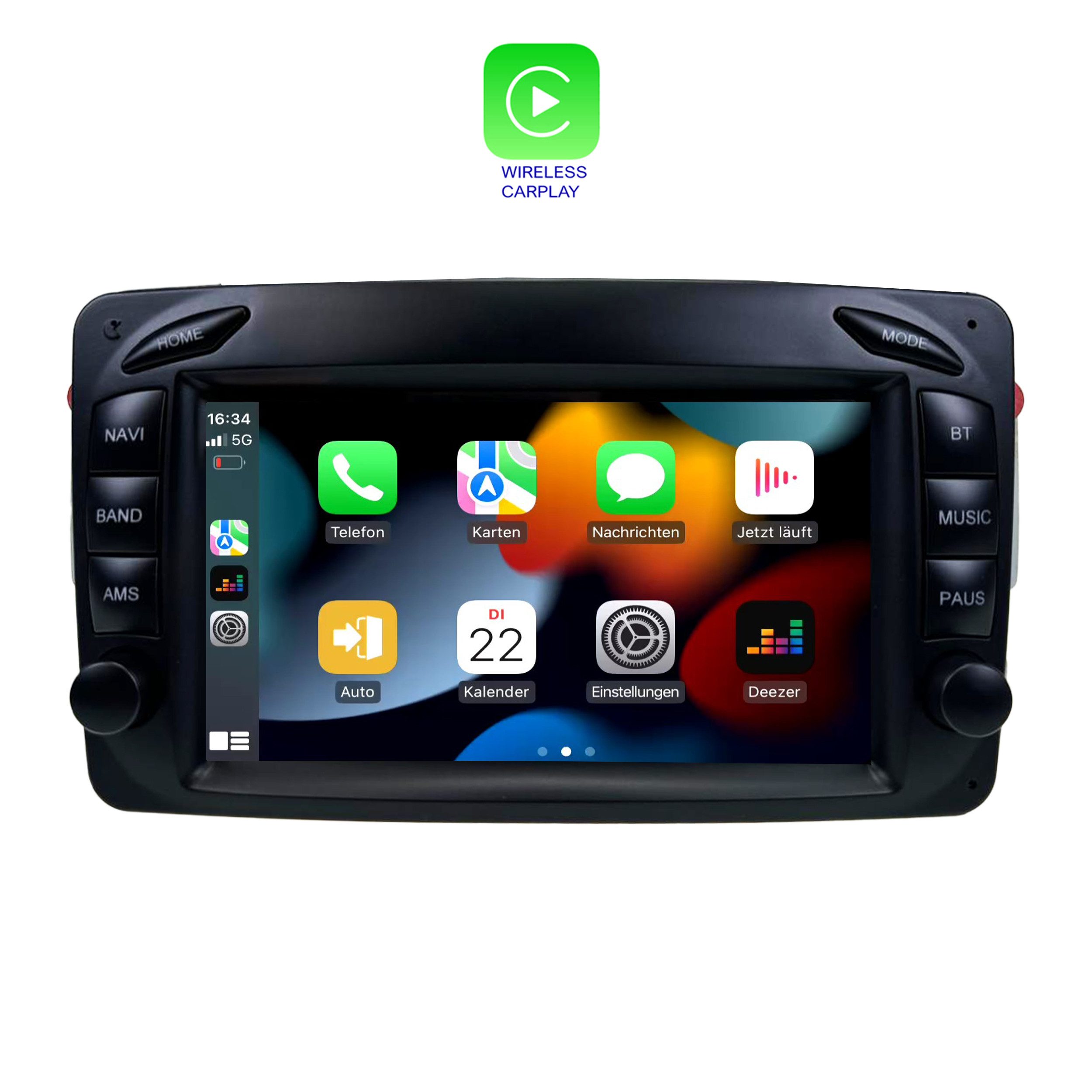 TAFFIO Für Mercedes W203 W210 Viano Vito 7" Touch Android Radio GPS CarPlay Einbau-Navigationsgerät