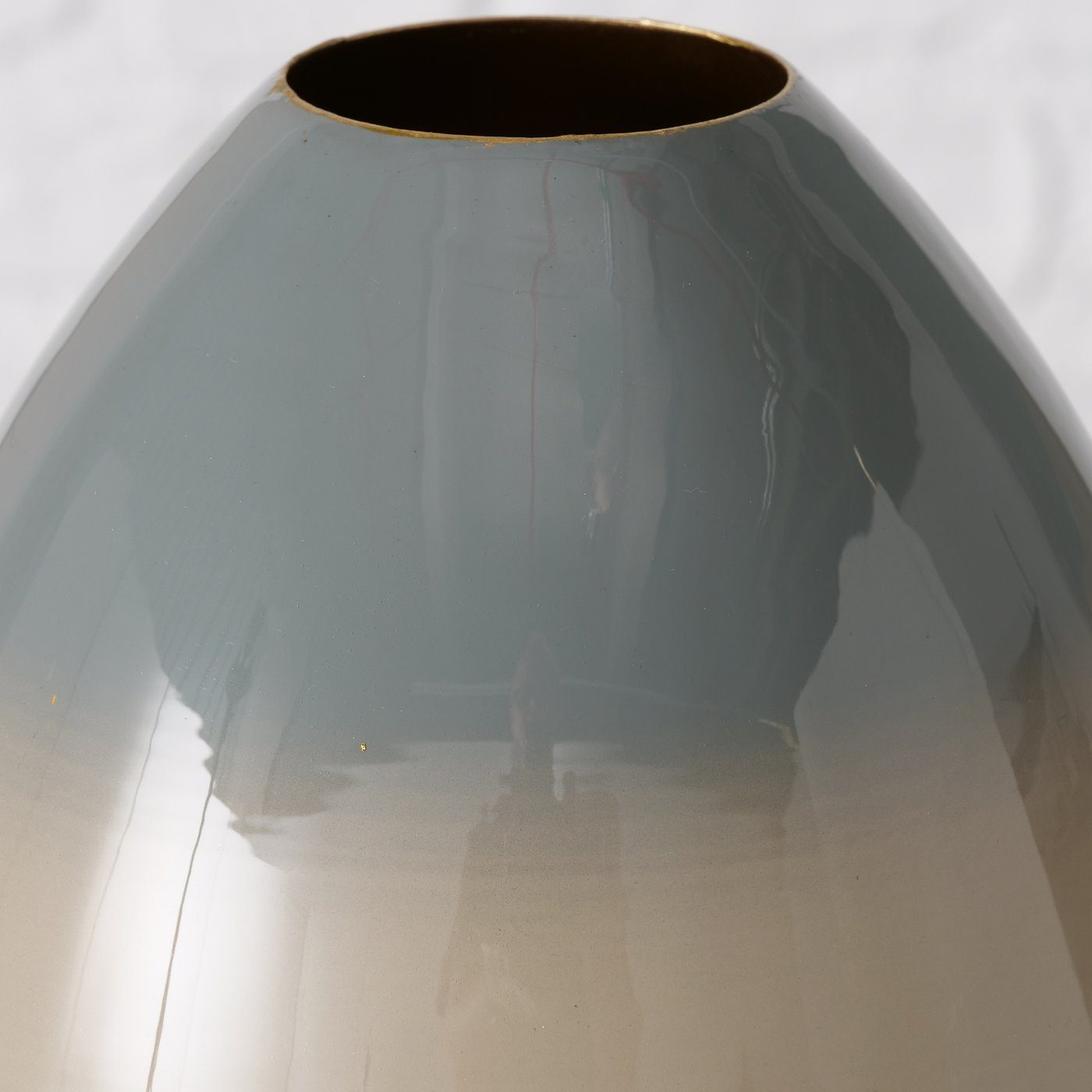 BOLTZE Dekovase 2er Set "Zera Metall H18cm, Vase aus beige/grau in "