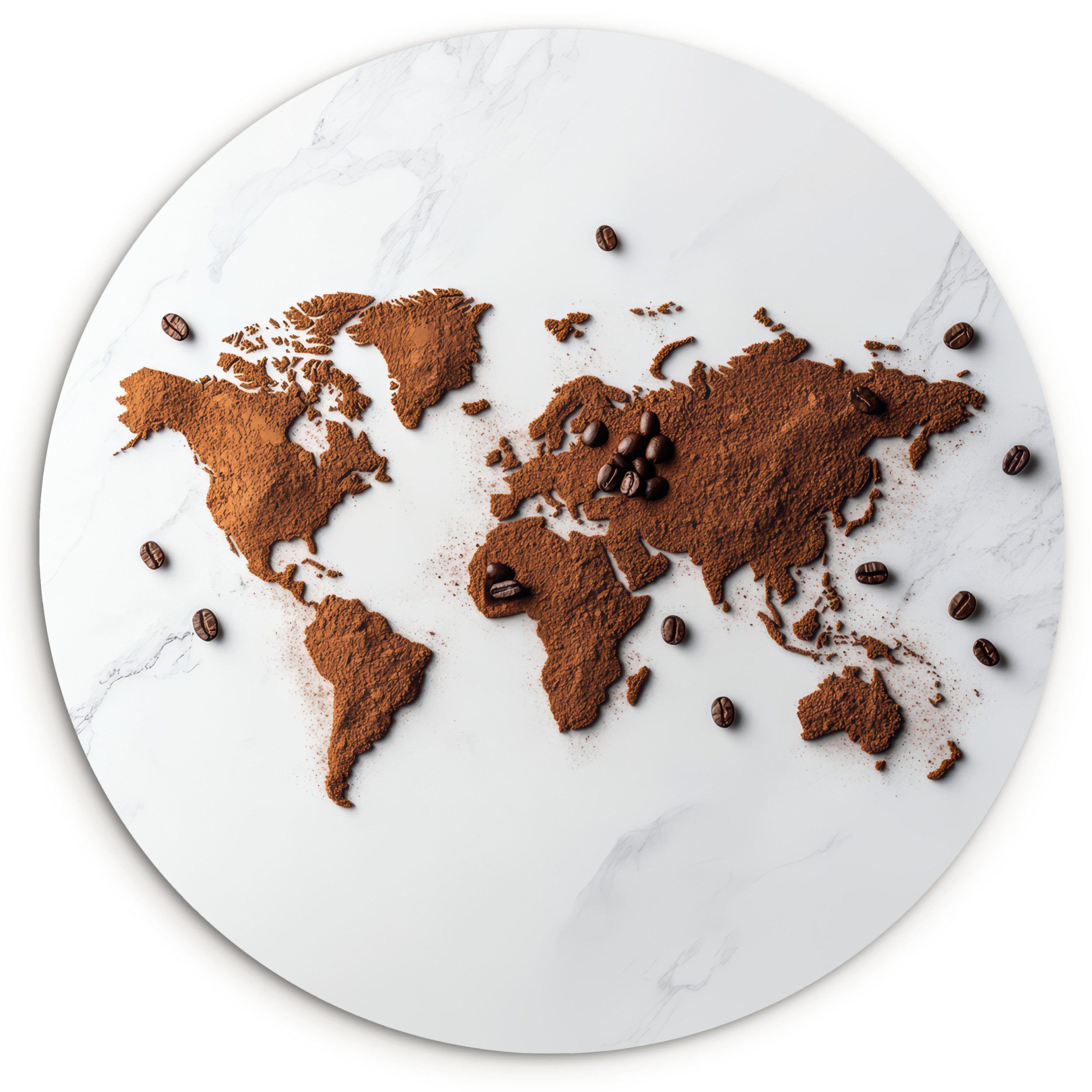 MuchoWow Gemälde Weltkarte - Kaffee - günstig online kaufen