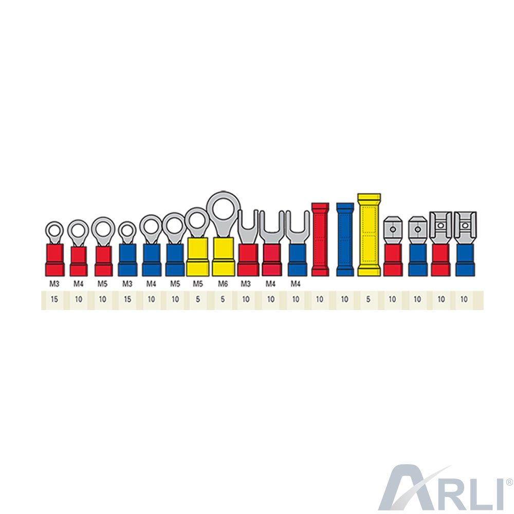 Kabelschuhe Sortiment 175 - 6 - teilig ARLI mm² Crimpzange Crimpzange Set Zange Handcrimpzange Presszangen + ARLI 0,5