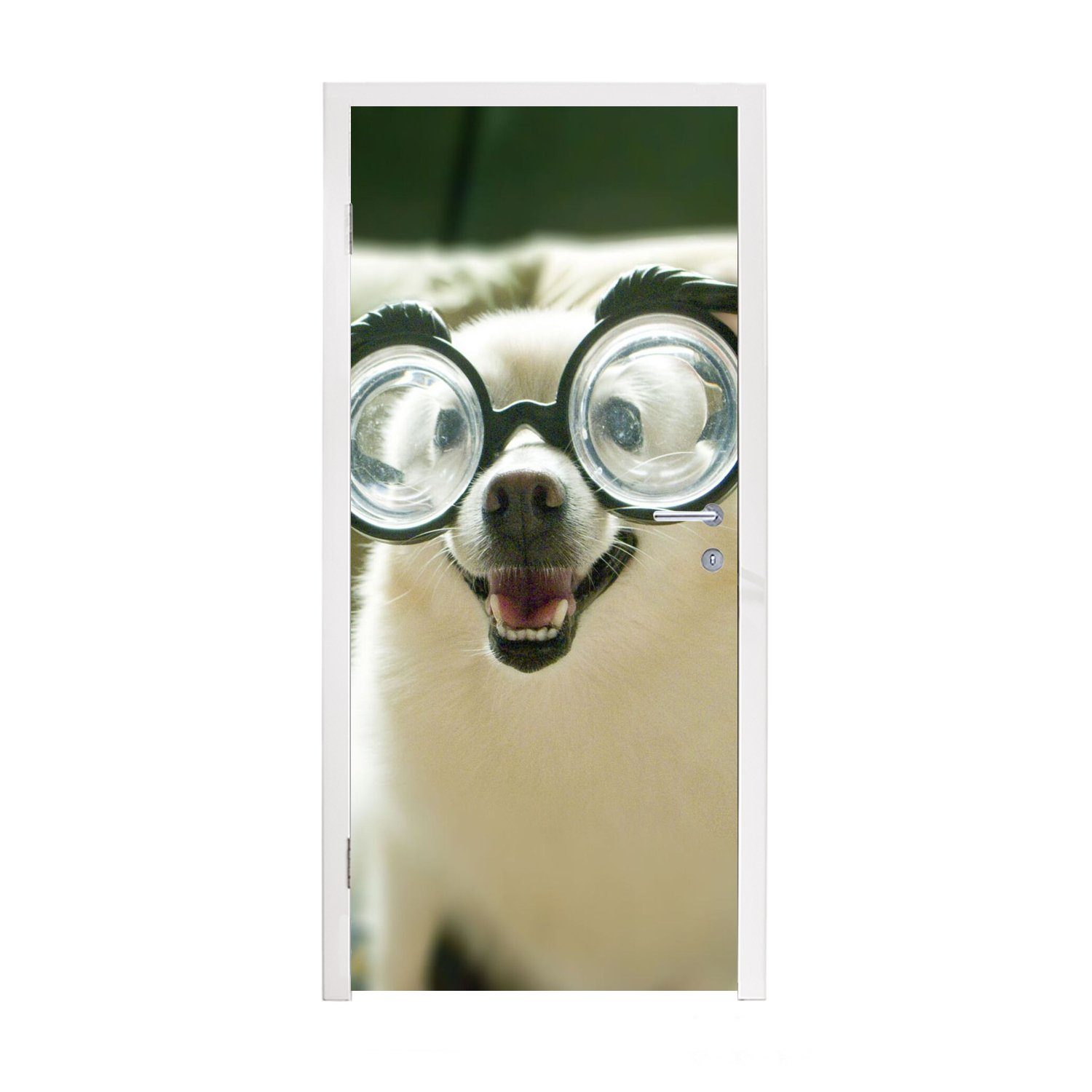 für Türaufkleber, 75x205 MuchoWow - St), Türtapete Tier Tür, bedruckt, (1 Matt, Hund Fototapete - cm Schutzbrille,