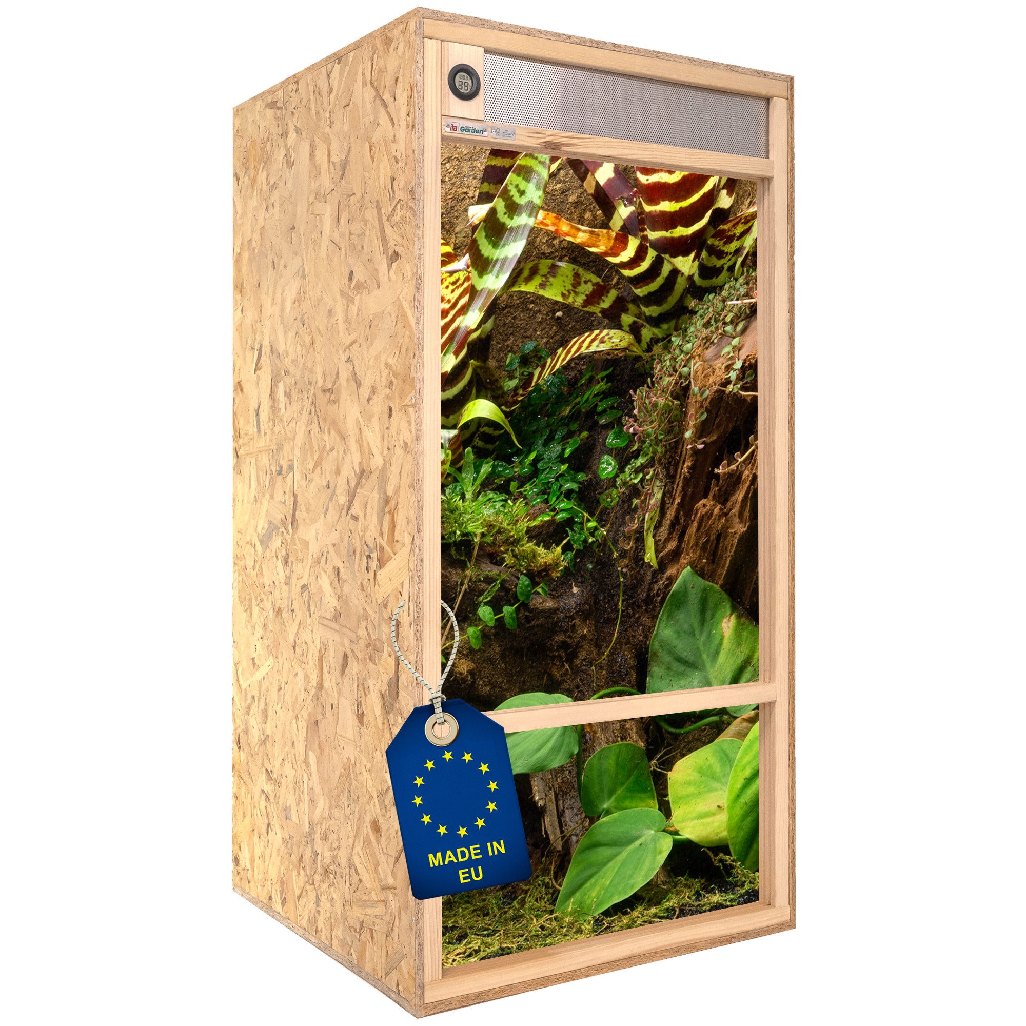 Terrarium Hochterrarium 60х120х60 mit Frontbelüftung & Integriertem Hygrometer