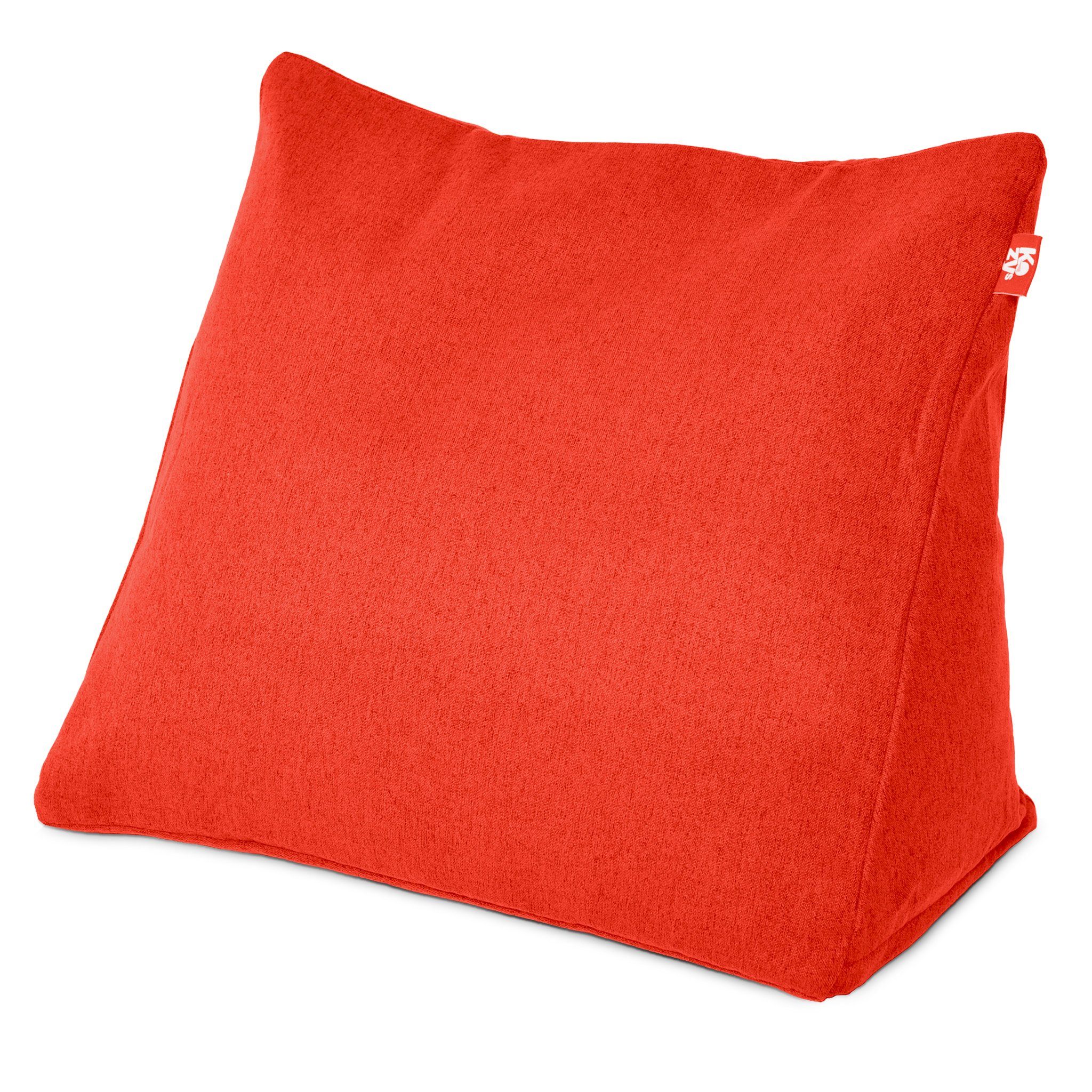 KOZYS Sitzsack Lesekissen Keilkissen Rückenkissen (mit EPS-Perlenfüllungen, Ergonomische Rückenstütze, & Nackenkissen mit Mikroperlen), verschiedene Farben, Für Kinder & Erwachsene Rot