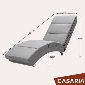 Casaria Relaxliege London Massage, 1 Teile, Massage Heizfunktion 186x89x55cm Stoff Gepolstert 180kg Belastbarkeit