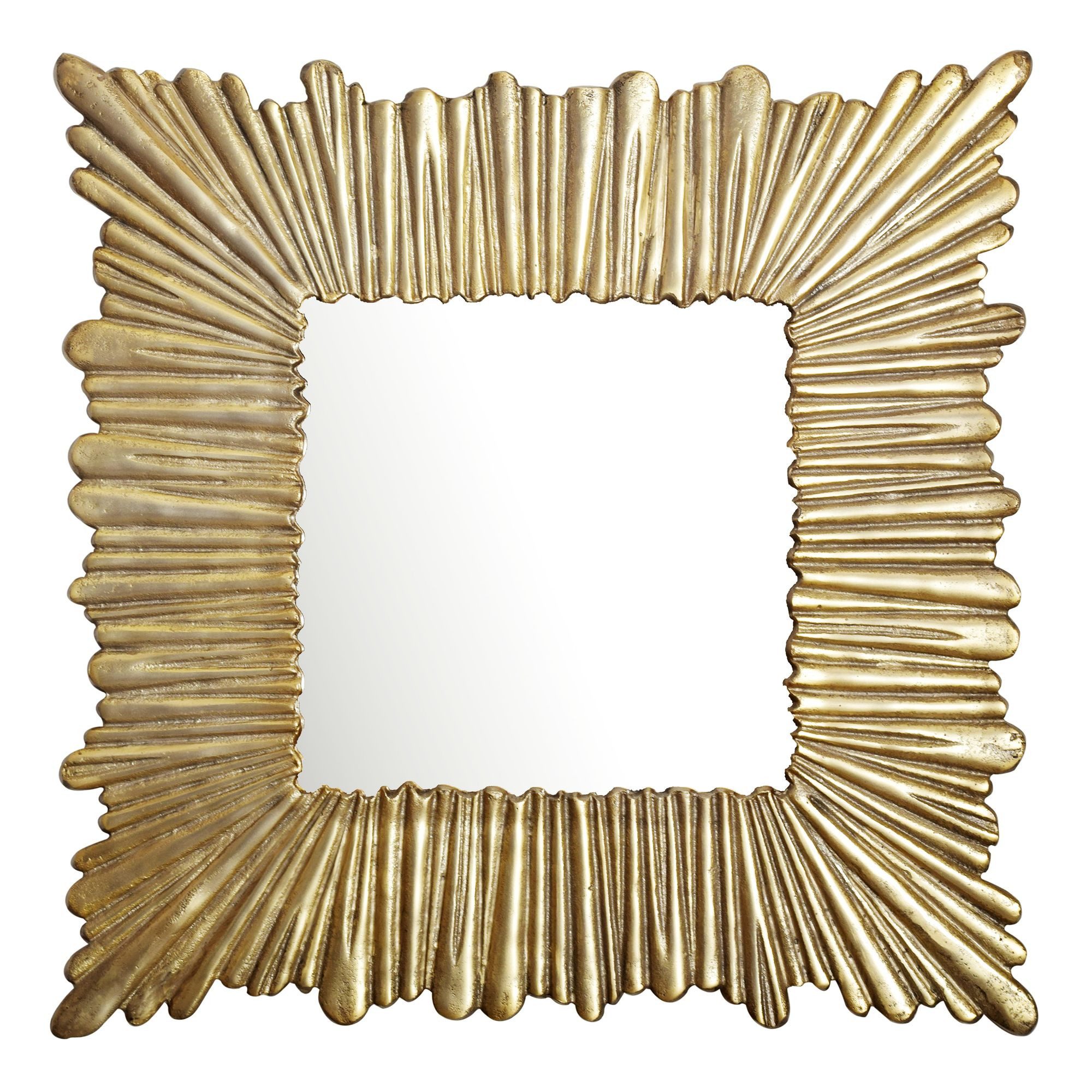 moebelfaktor Wandspiegel Hestvika, Aluminium, Höhe 75 cm, gold, Dekospiegel