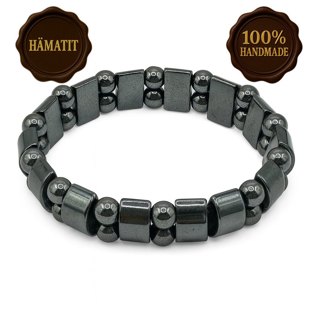 M-Punkt24 Armband Hämatit (Hämatit Herren Ø60mm Naturstein Schmuck, mit Ges günstig online kaufen