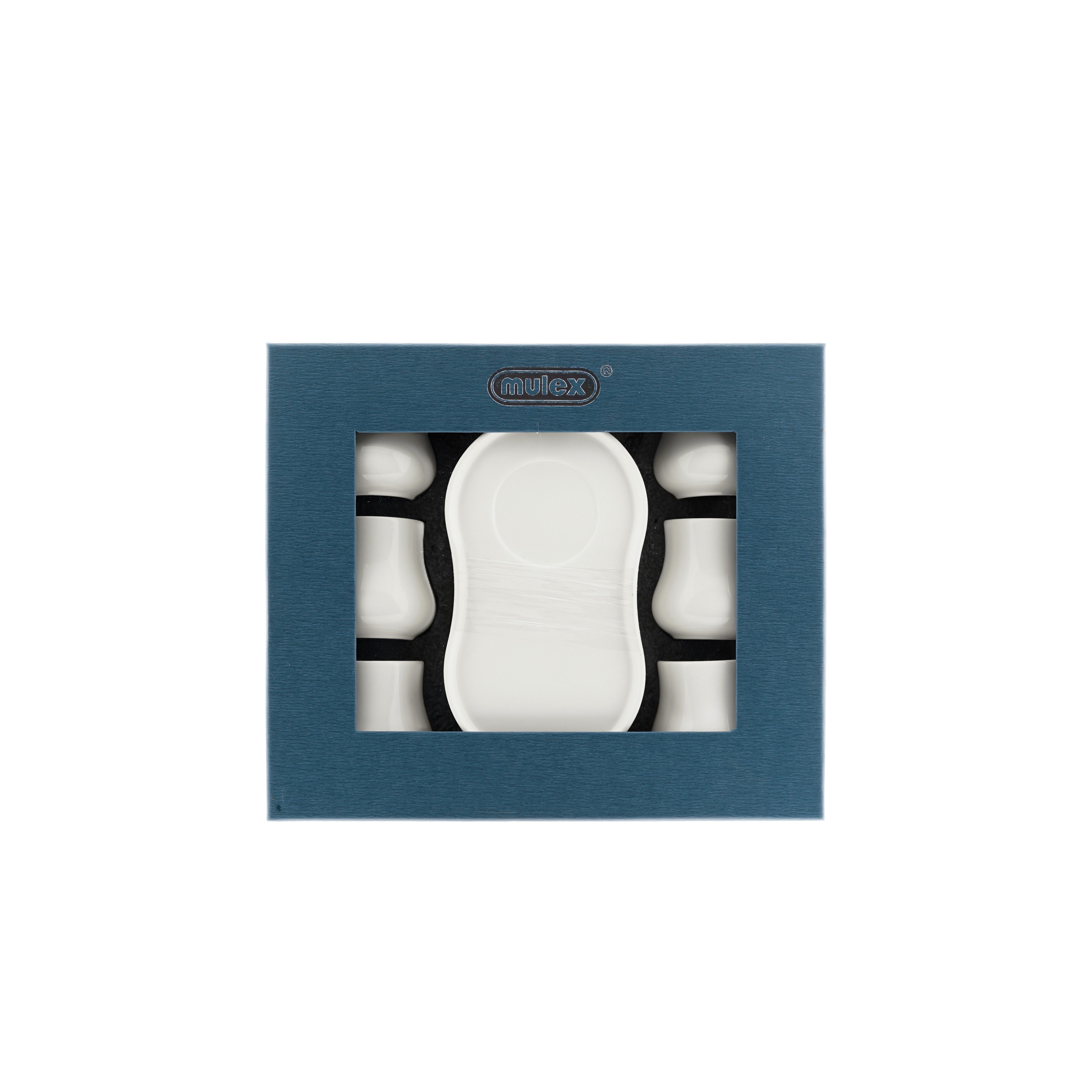 Mulex Kaffeeservice 12-teiliges Mokkatassen-Set aus Porzellan - 100 ml, Weiß (12-tlg), 6 Personen, Porzellan, 6x Mokkatassen, 6x Untertassen – Bild 4 von 4