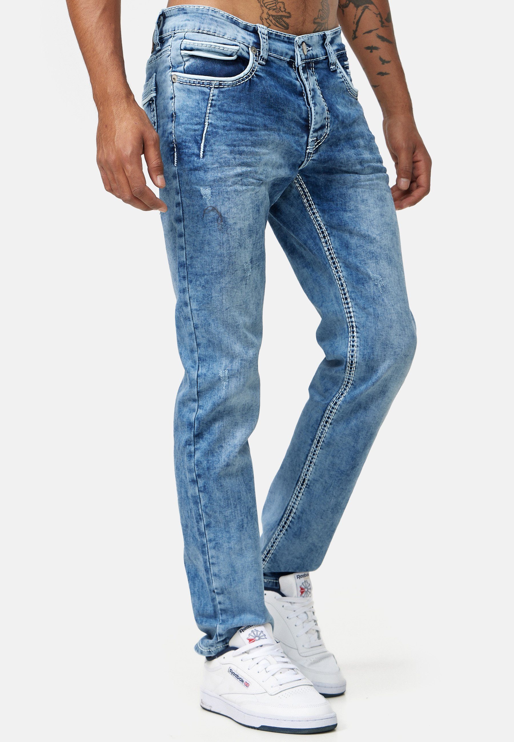 Code47 Regular-fit-Jeans Code47 Herren Jeans J-3211 Light Blue | Straight-Fit Jeans