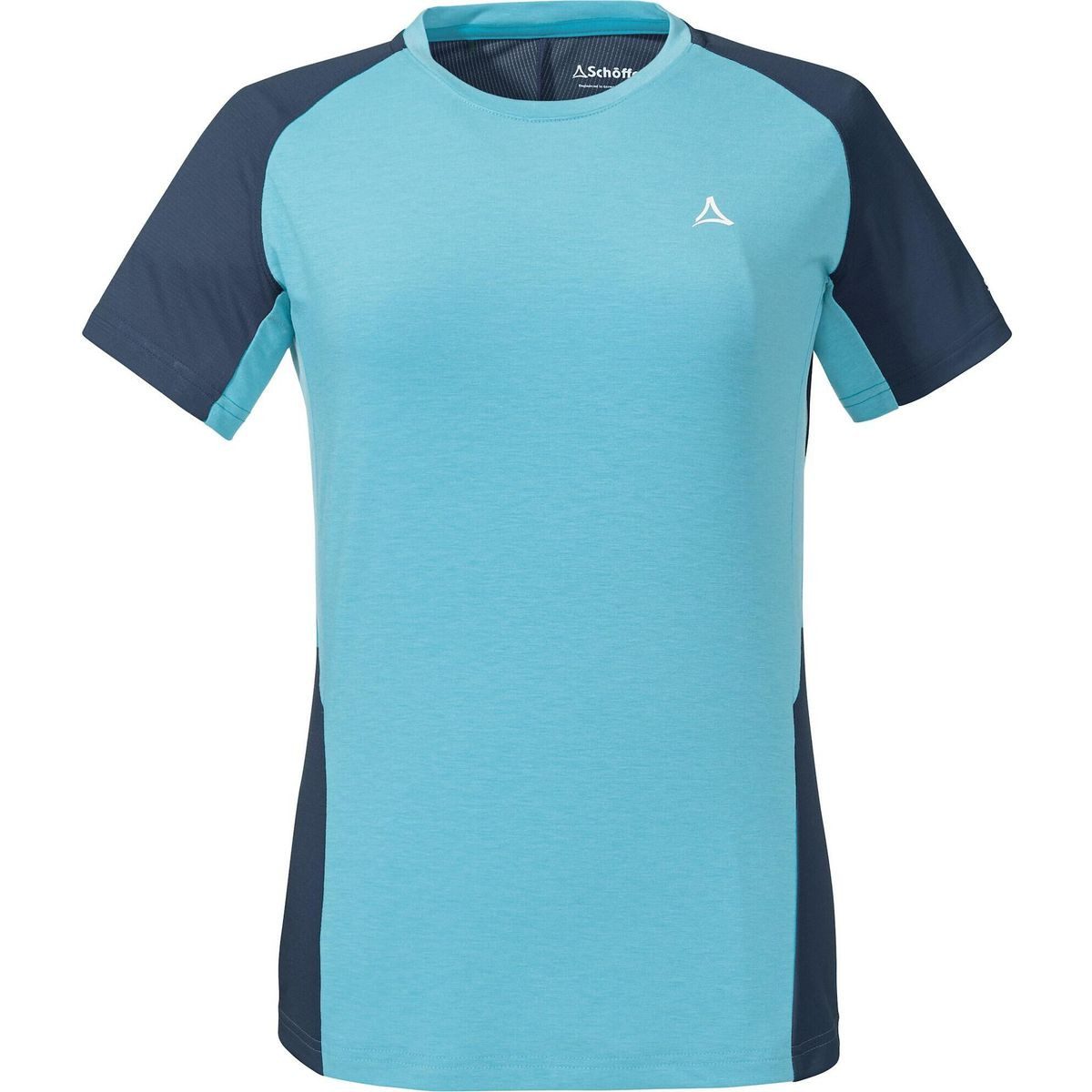Schöffel Kurzarmshirt T Shirt Solvorn1 Women Hybrid-T-Shirt mit atmungsaktivem Rücken