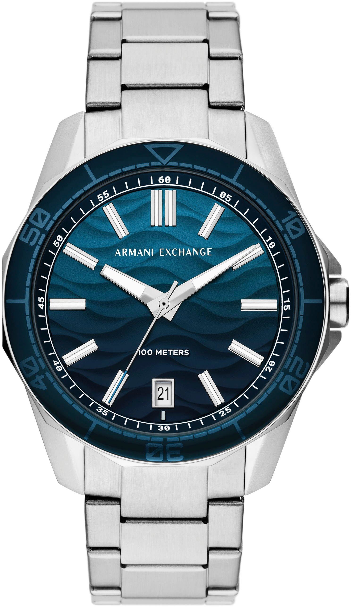 ARMANI EXCHANGE Quarzuhr AX1950, Armbanduhr, Мужчинамuhr, bis 10 bar wasserdicht, Edelstahlarmband