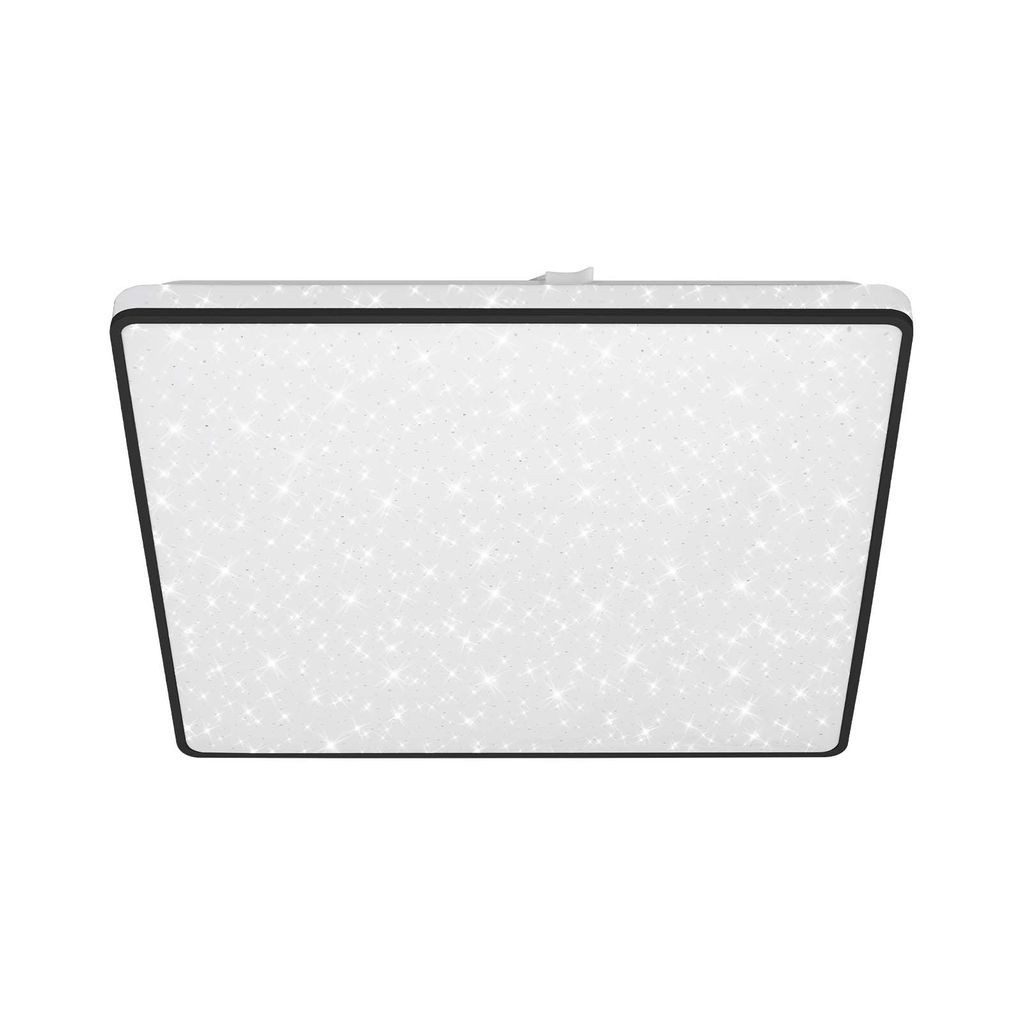 Briloner Leuchten LED Deckenleuchte 3749-415, LED fest integriert, 2700K - Extra-Warmweiß, mit Backlighteffekt, Sternenhimmel, schwarz, 37 cm