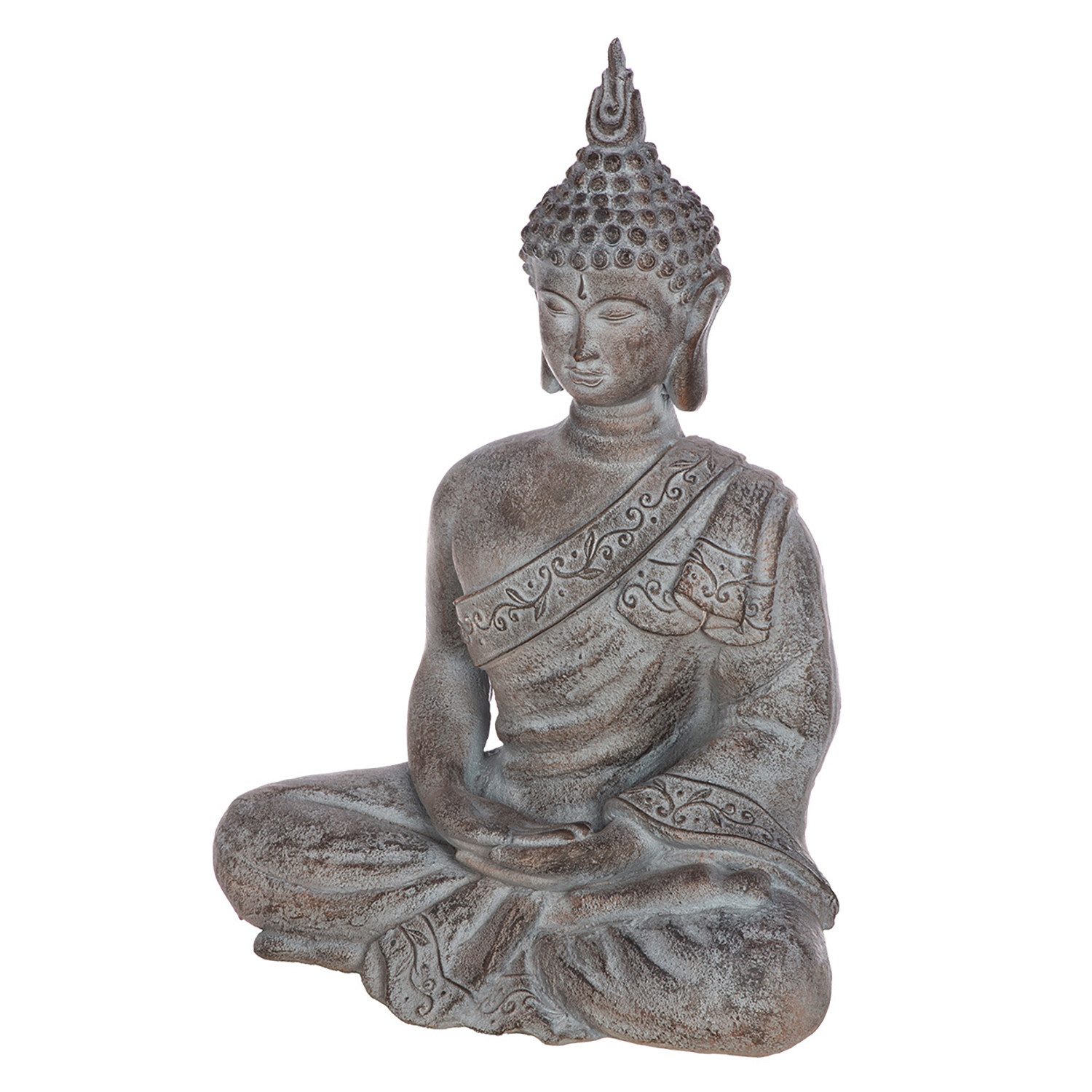 GILDE Dekofigur BUDDHA Figur - grau - Magnesia - Höhe 68cm x Breite 48cm - Dekofigur (1x Figur, Figur - Schmuckfiguren), Dekofiguren - Figuren - Dekoobjekt