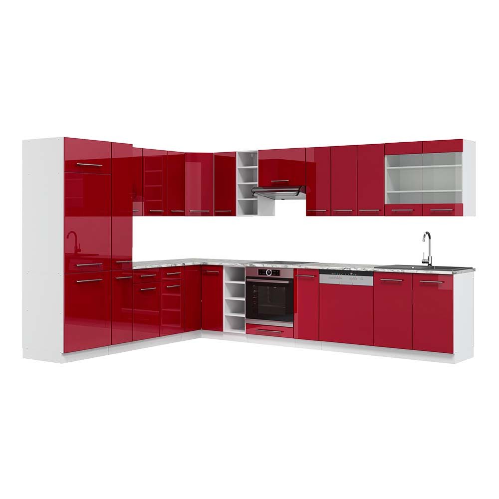 Vicco Küchenzeile R-Line, Weiß/Anthrazit, 300 cm, günstig online kaufen