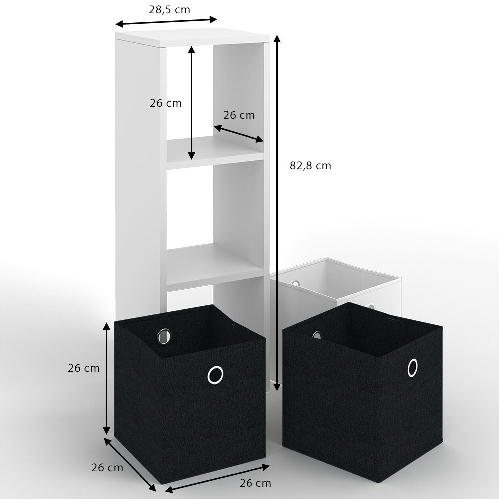 Vicco Raumteiler Hylda, Weiß, 29 x 83 cm