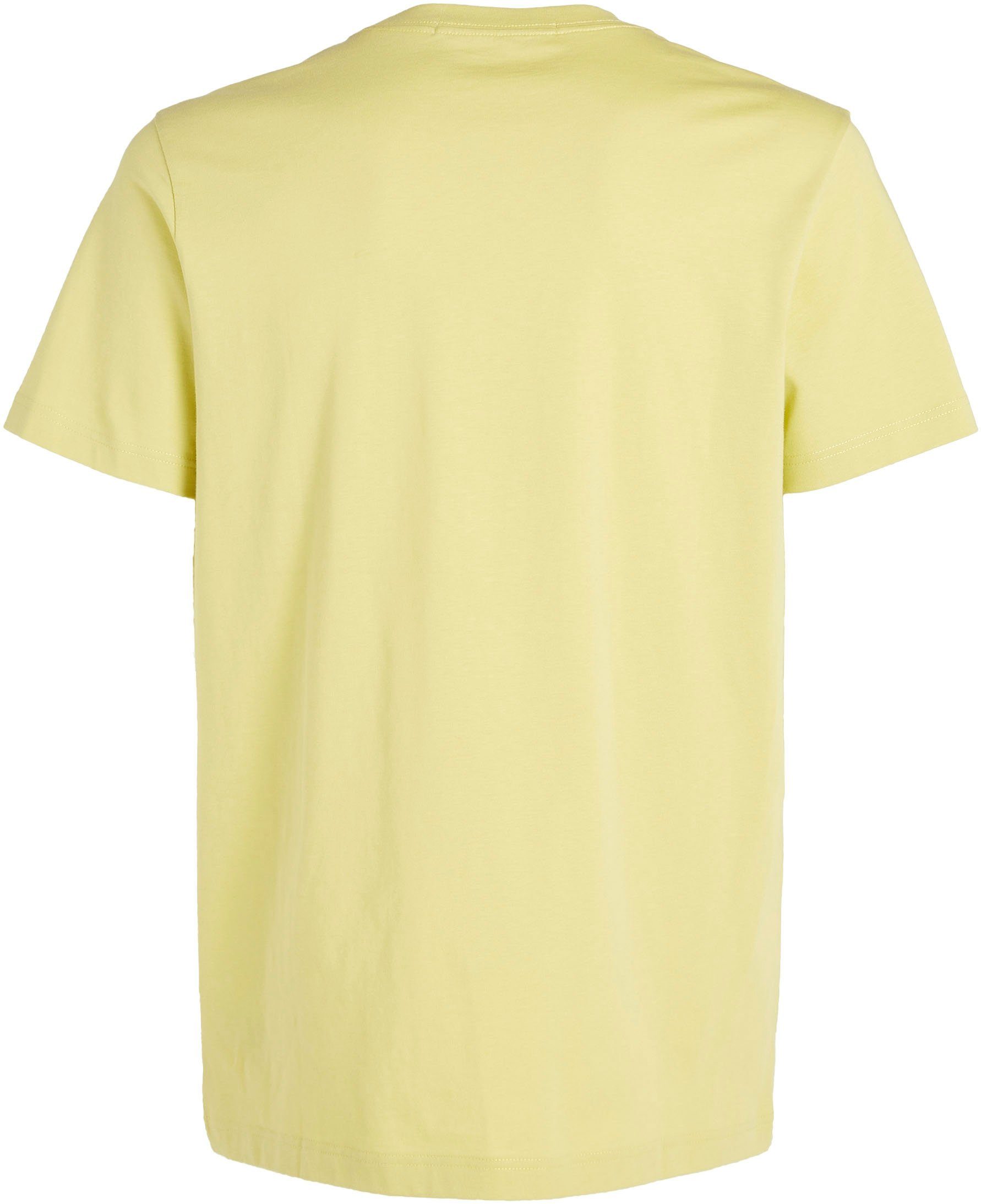 Calvin Klein Jeans T-Shirt Sand Yellow REGULAR Logoschriftzug TEE MONOLOGO mit
