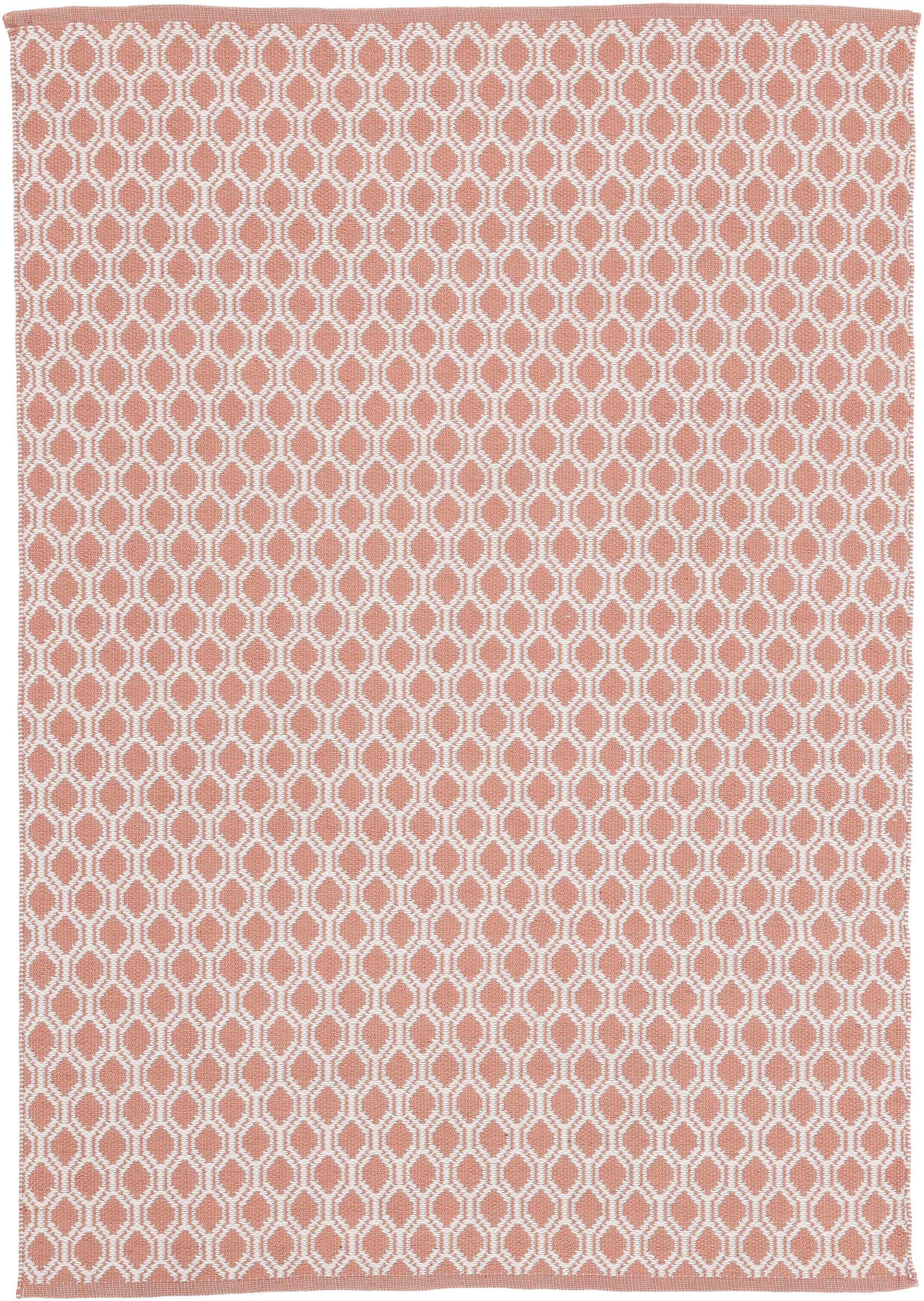 Teppich Frida 204, carpetfine, rechteckig, Höhe: 7 mm, Wendeteppich, 100% recyceltem Material (PET), Flachgewebe, Sisal Optik rosa | Kurzflor-Teppiche