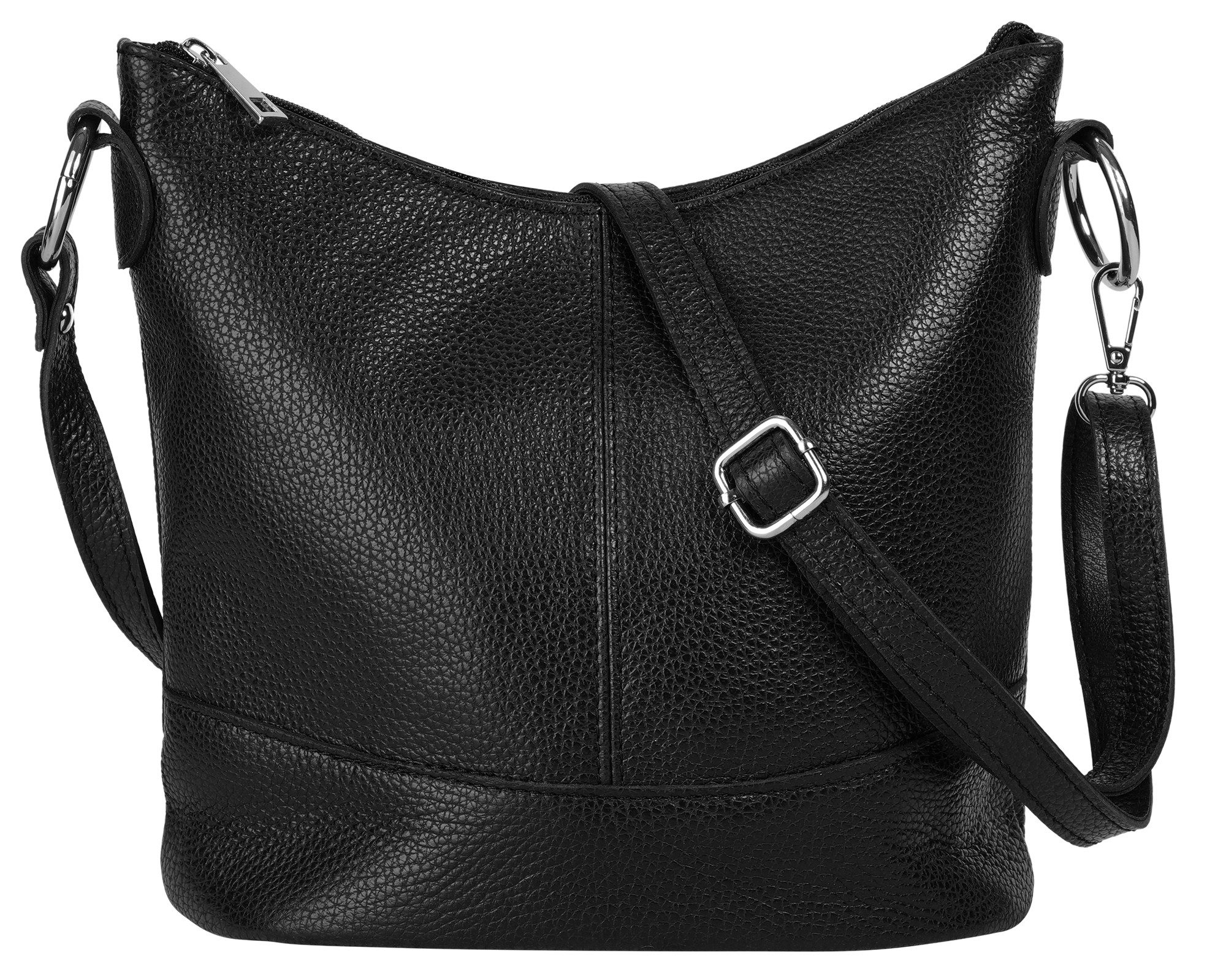 Cluty Umhängetasche, echt Leder, Made in Italy
