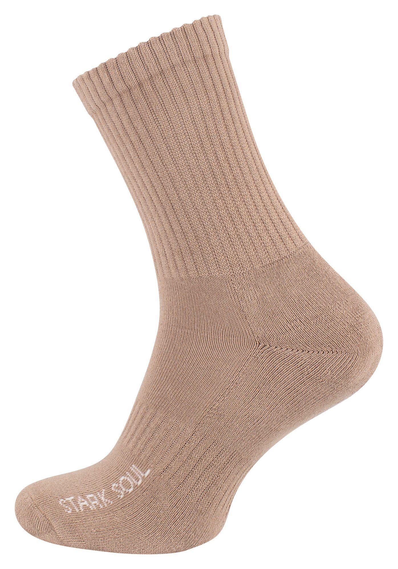 Stark Soul® Sportsocken Sportsocken mit FROTTEESOHLE, gekämmte Baumwolle (6 Paar) flache Zehennaht, gepolsterte Frottee-Sohle