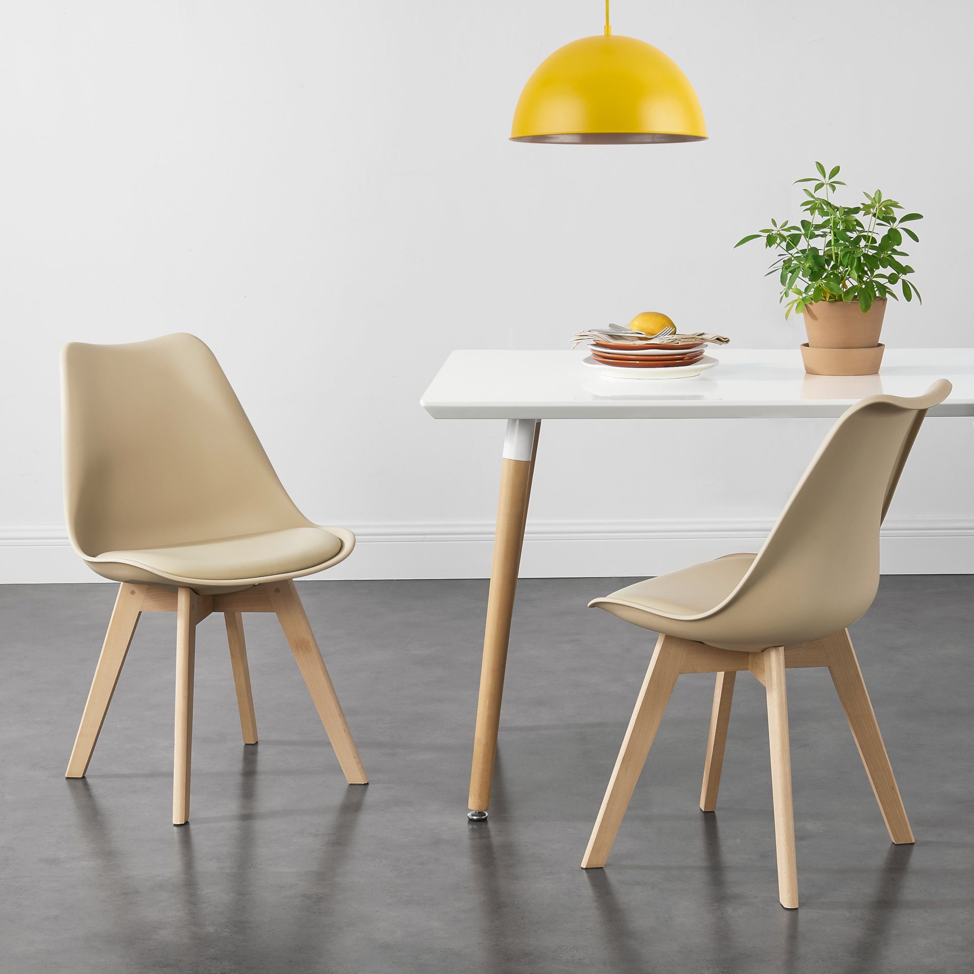 6x Design Stühle Schwarz Esszimmer Stuhl Kunststoff Skandinavisch Set en.casa 