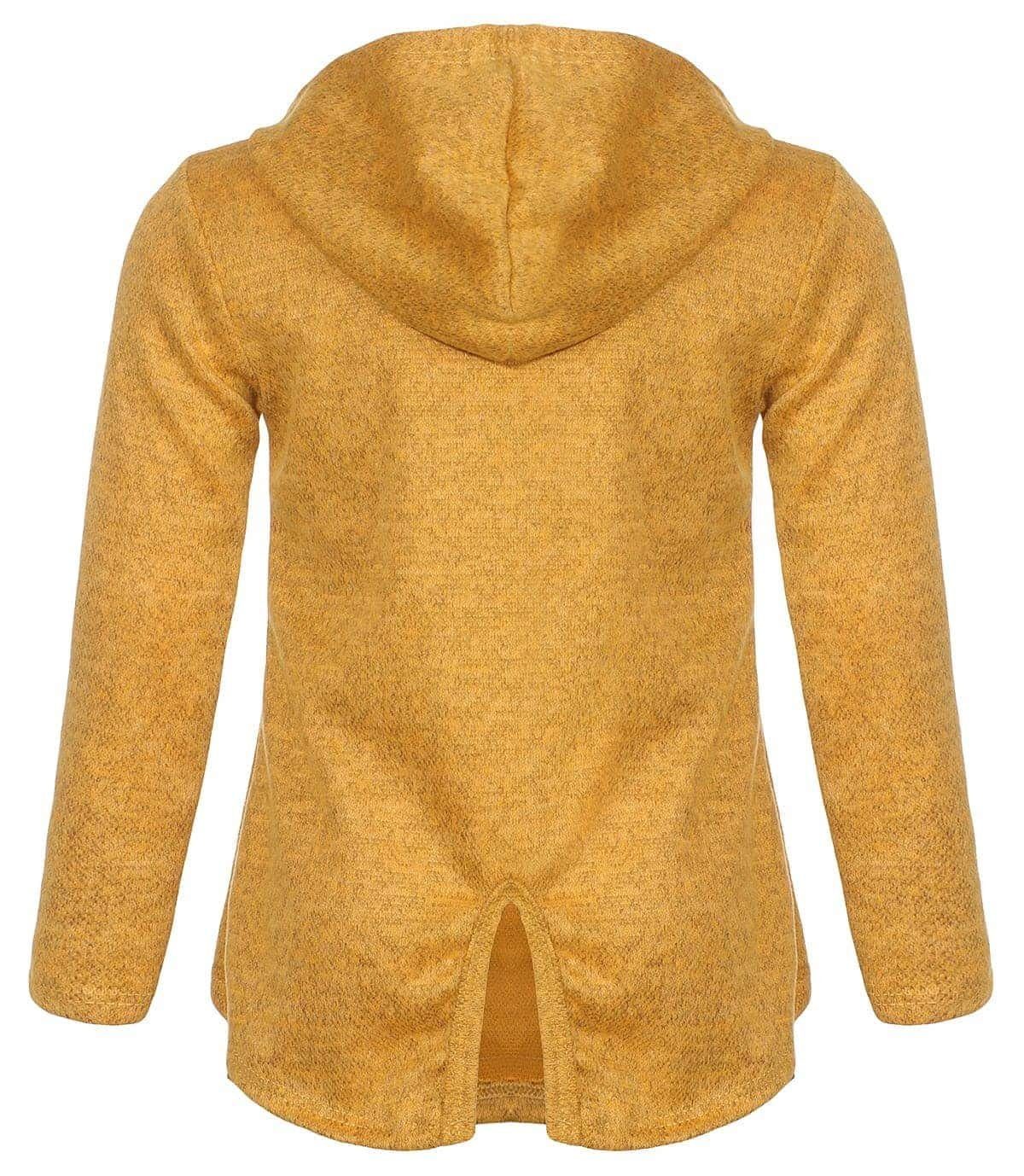 KMISSO Hoodie Mädchen Pullover mit Sweatshirt, Kängurutasche, Print Kapuze, (1-tlg) Hoodie, mit Gold mit Kapuze mit