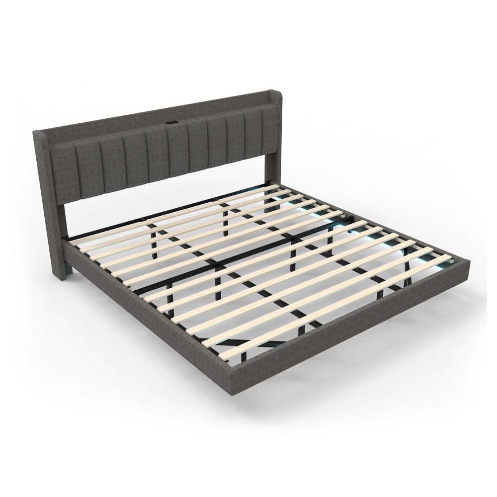 HOME DELUXE Bett LED Bett schwebend - MELURA 200 x 200