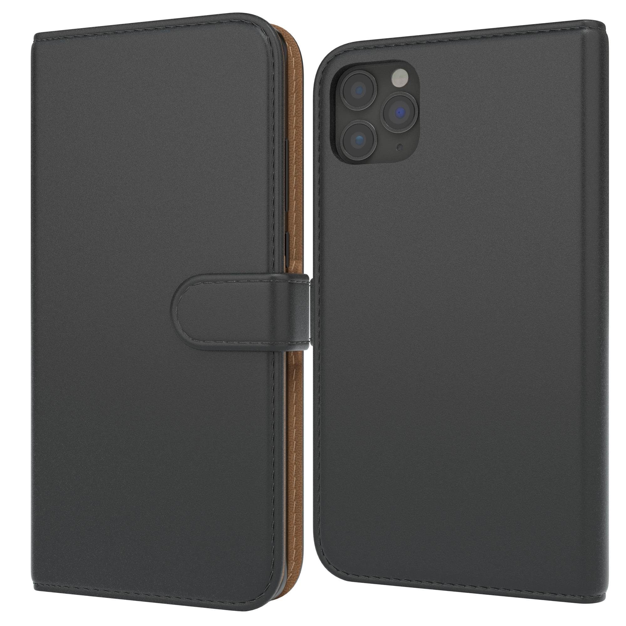 EAZY CASE Handyhülle Uni Bookstyle für Apple iPhone 11 Pro Max 6,5 Zoll, Schutzhülle mit Standfunktion Kartenfach Handytasche aufklappbar Etui